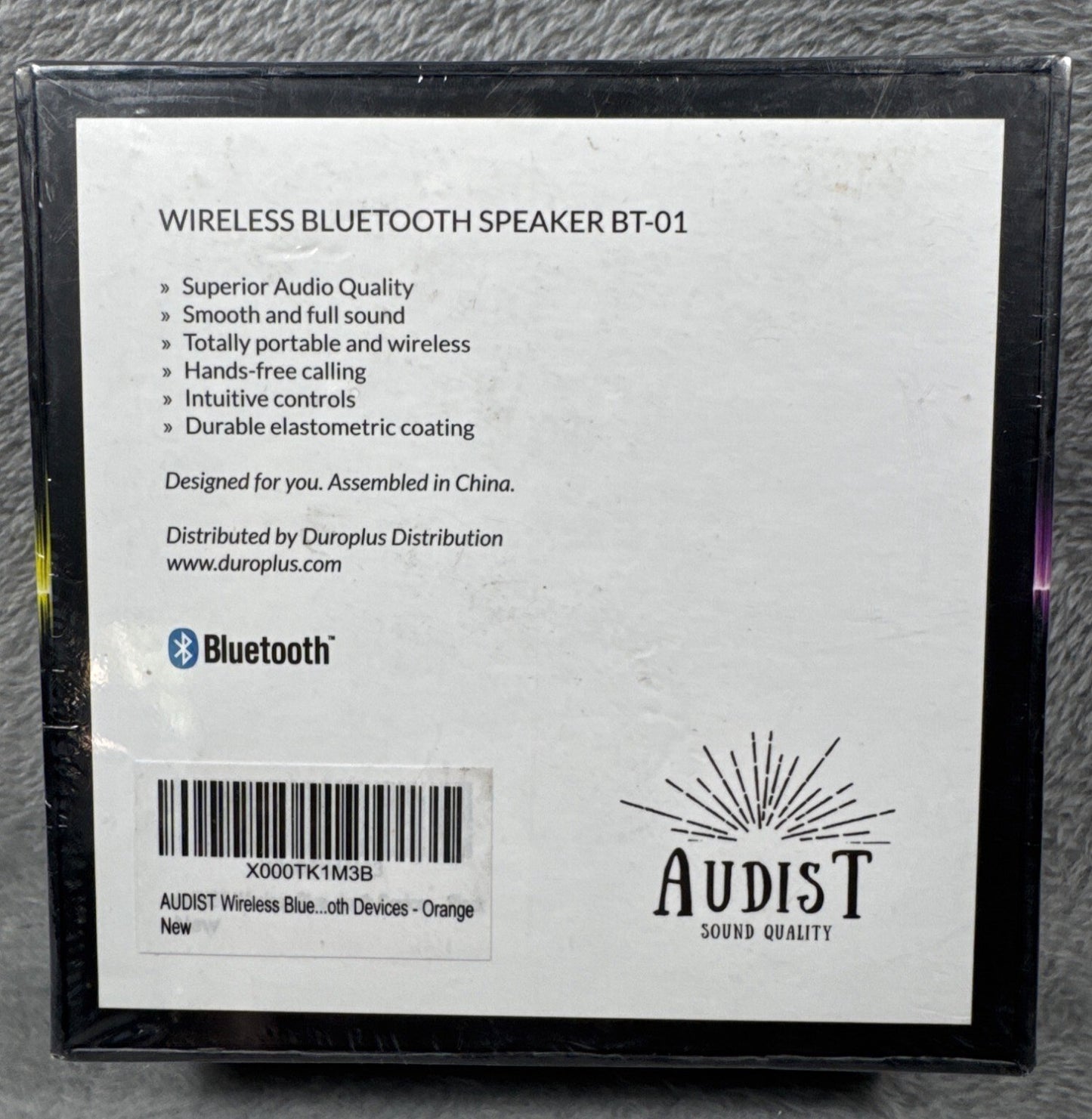 Audist Wireless Bluetooth Speaker BT-01 Portable Durable Coating Hands-Free Call