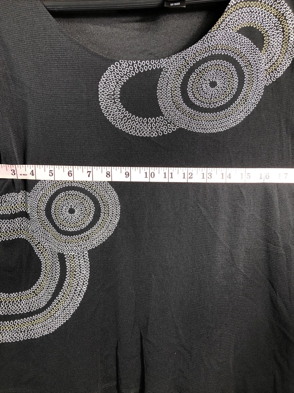 Access Blouse Gold Sliver Black Double Lining Women’s Size X-Large