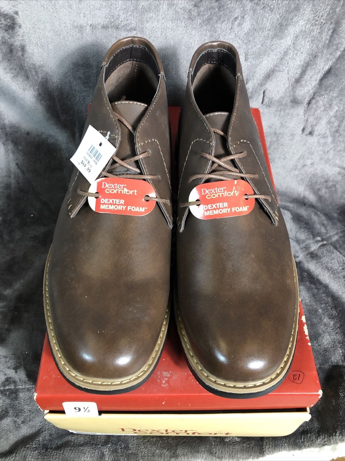 Dexter Comfort Memory Foam Dress Shoes New In Box Brown Men Size 9 1/2