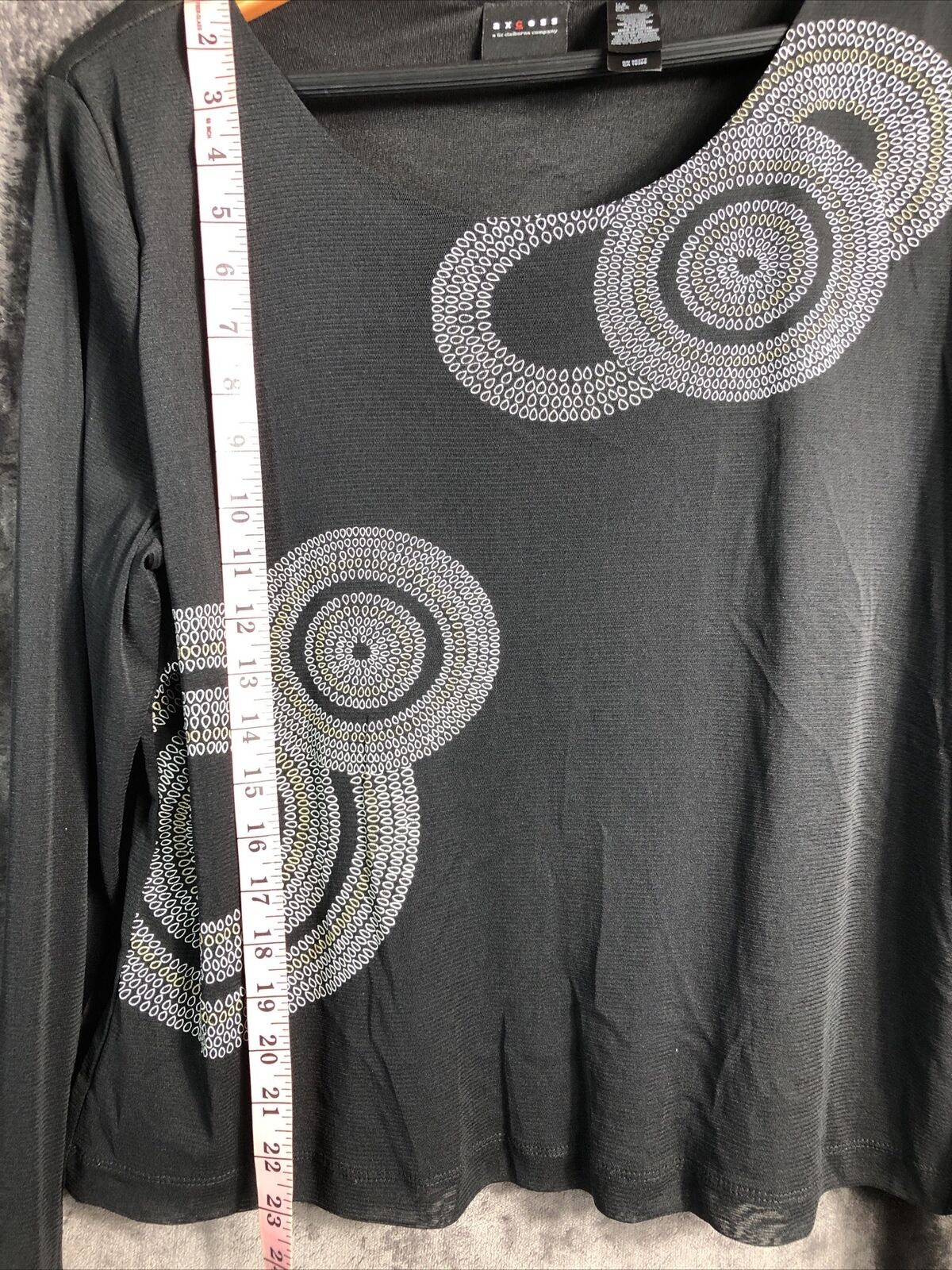 Access Blouse Gold Sliver Black Double Lining Women’s Size X-Large