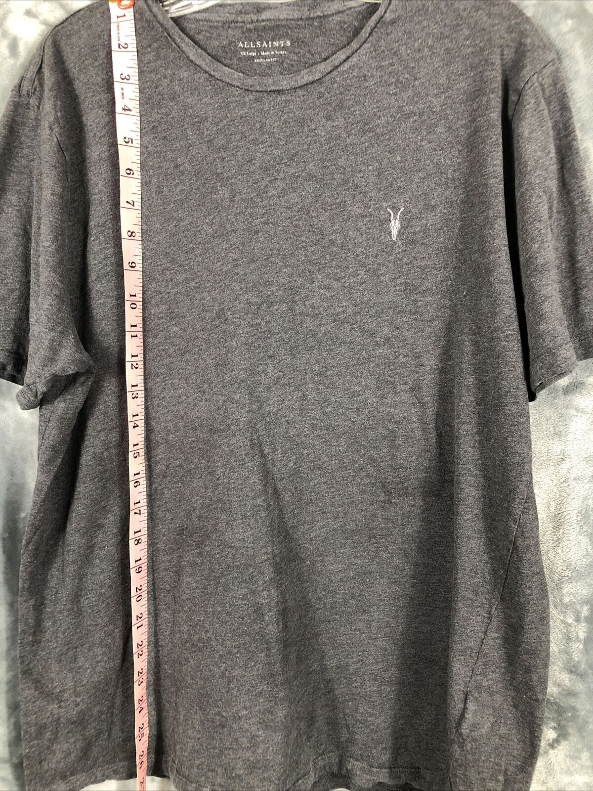 All Saints Men's Shirt Grey Mens Top Size Adult 2X Tee Shirt
