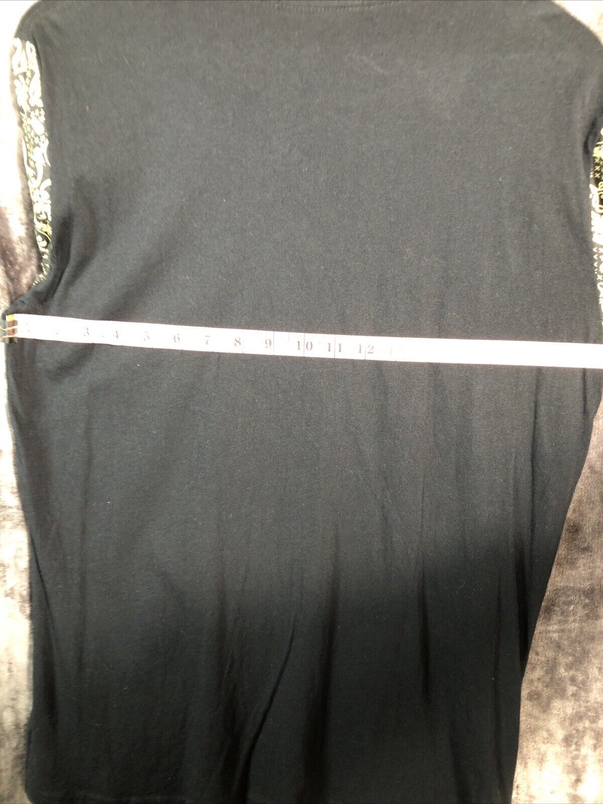 2 Men Pocket Tee Two Toned Black Yellow Geo Print Men Size L