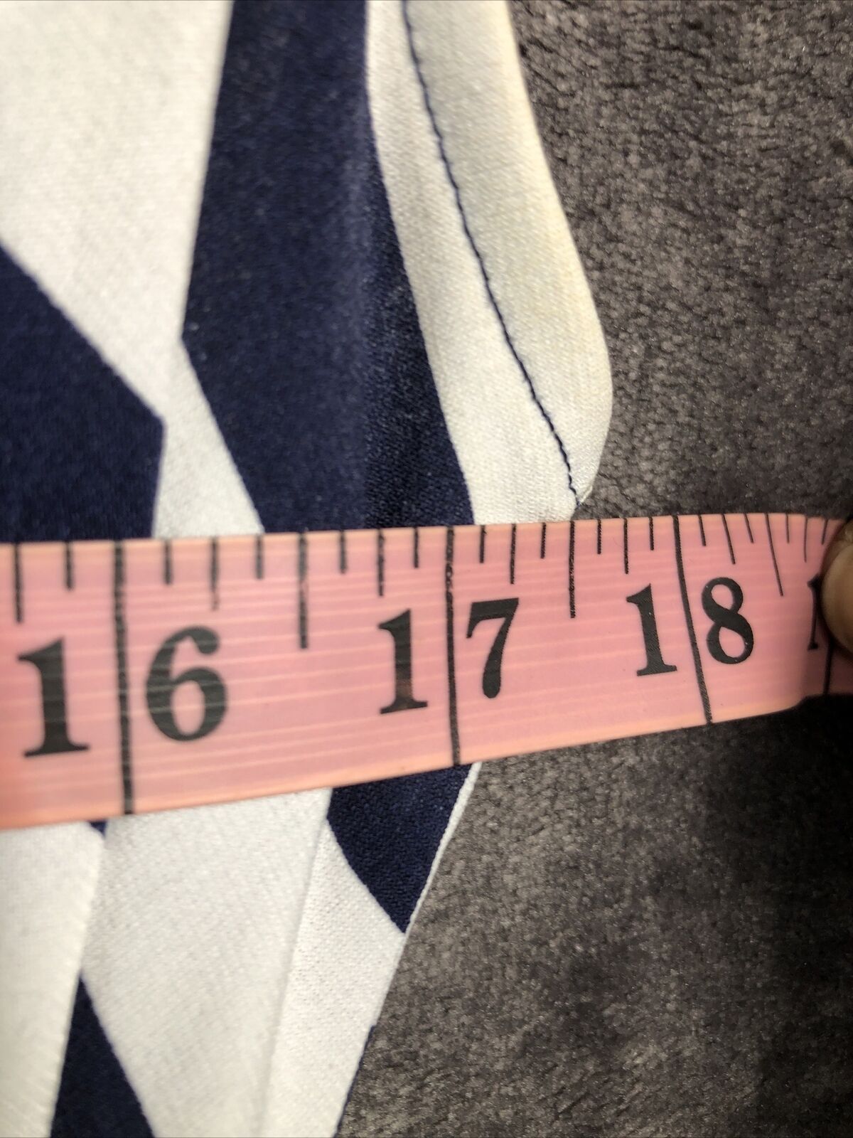 9&Co. Dress Navy Blue Stripe Bow Tie On Side Women’s Size 10