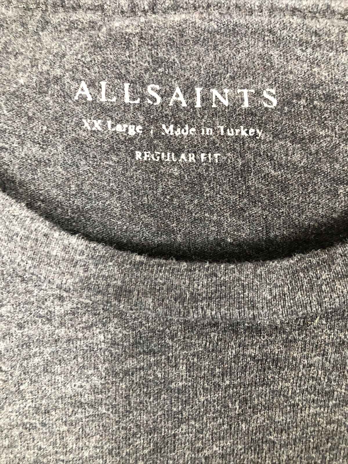 All Saints Men's Shirt Grey Mens Top Size Adult 2X Tee Shirt