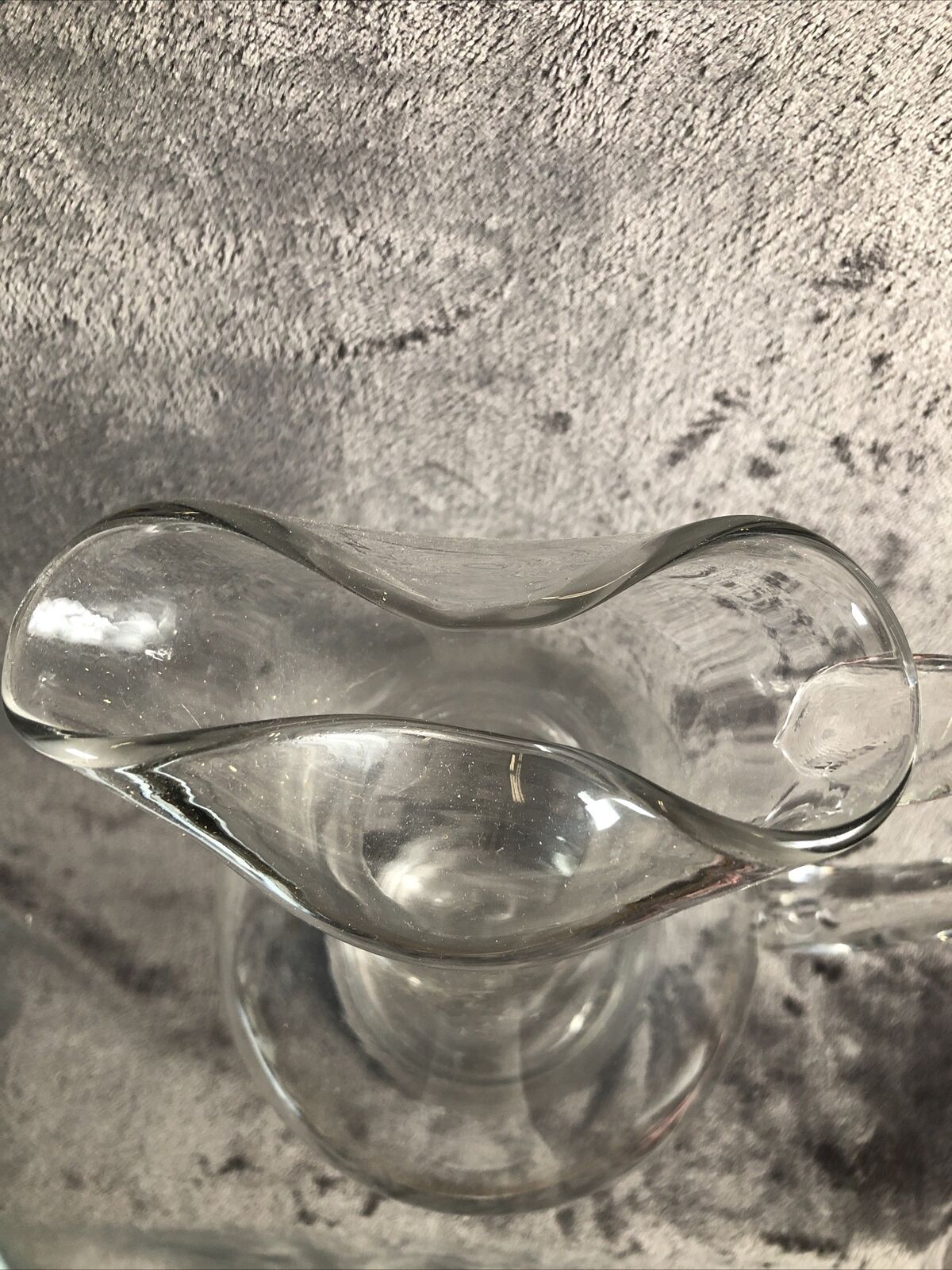 16in Glass Pitcher Large Pour Handled Curved Spout