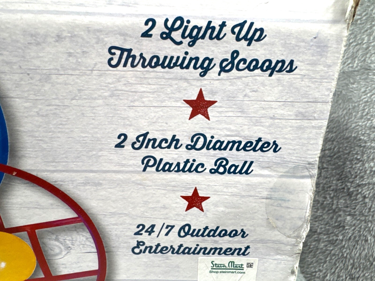 Catch & Fling Set Illuminated With Light-Up Scoops & 2" Plastic Ball For Outdoor