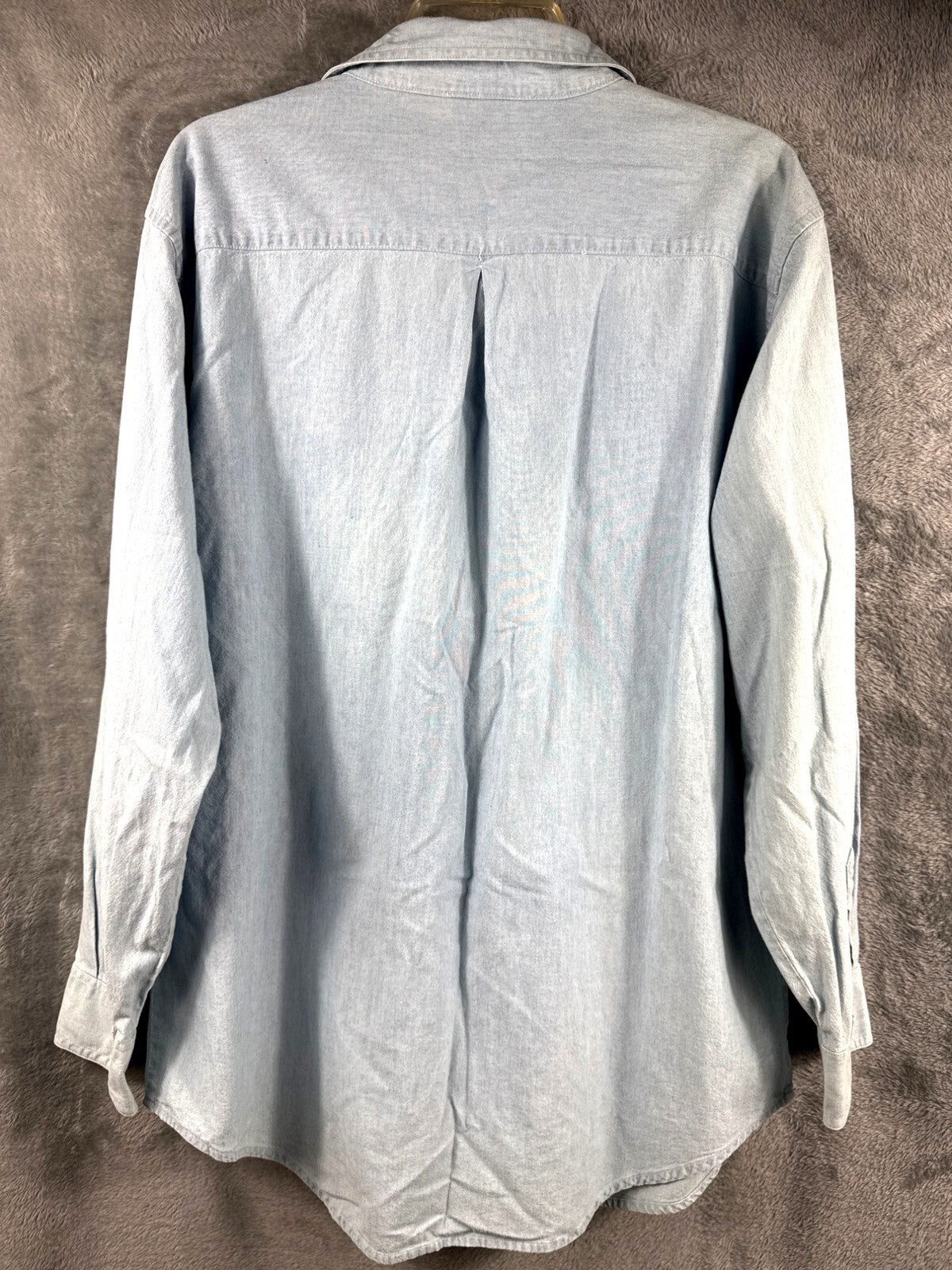 Mickey Inc. Vintage Shirt XL Denim Unisex Button Down Mickey & Pluto Embroider