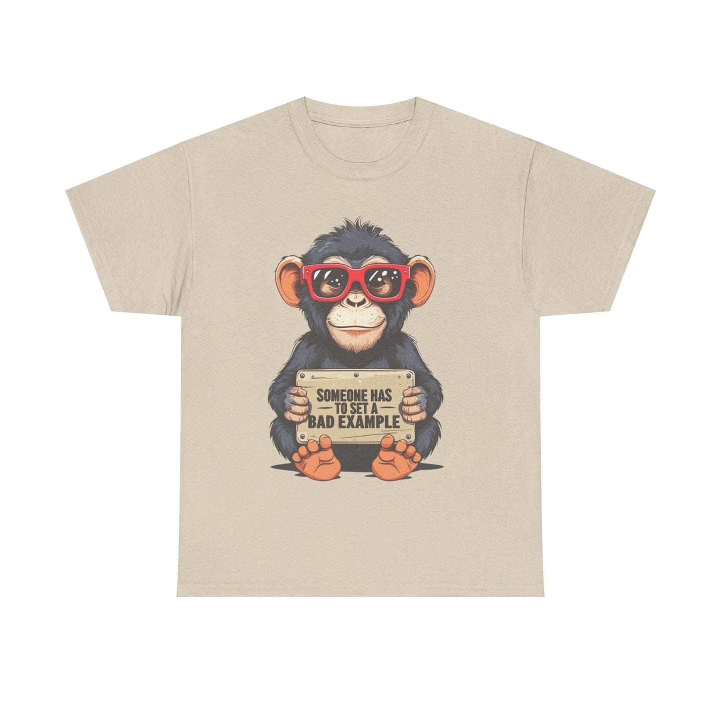 Womans T Shirt Funny Someone Has To Be The Bad Example Monkey Oversized Top