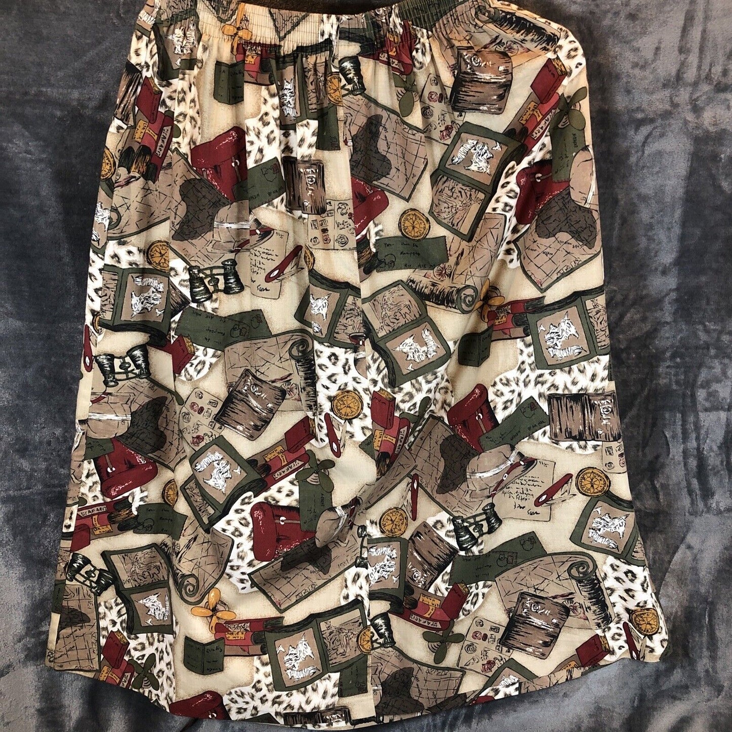 Alford Dunner Woman's Skirt Safari Print Size Adult 10