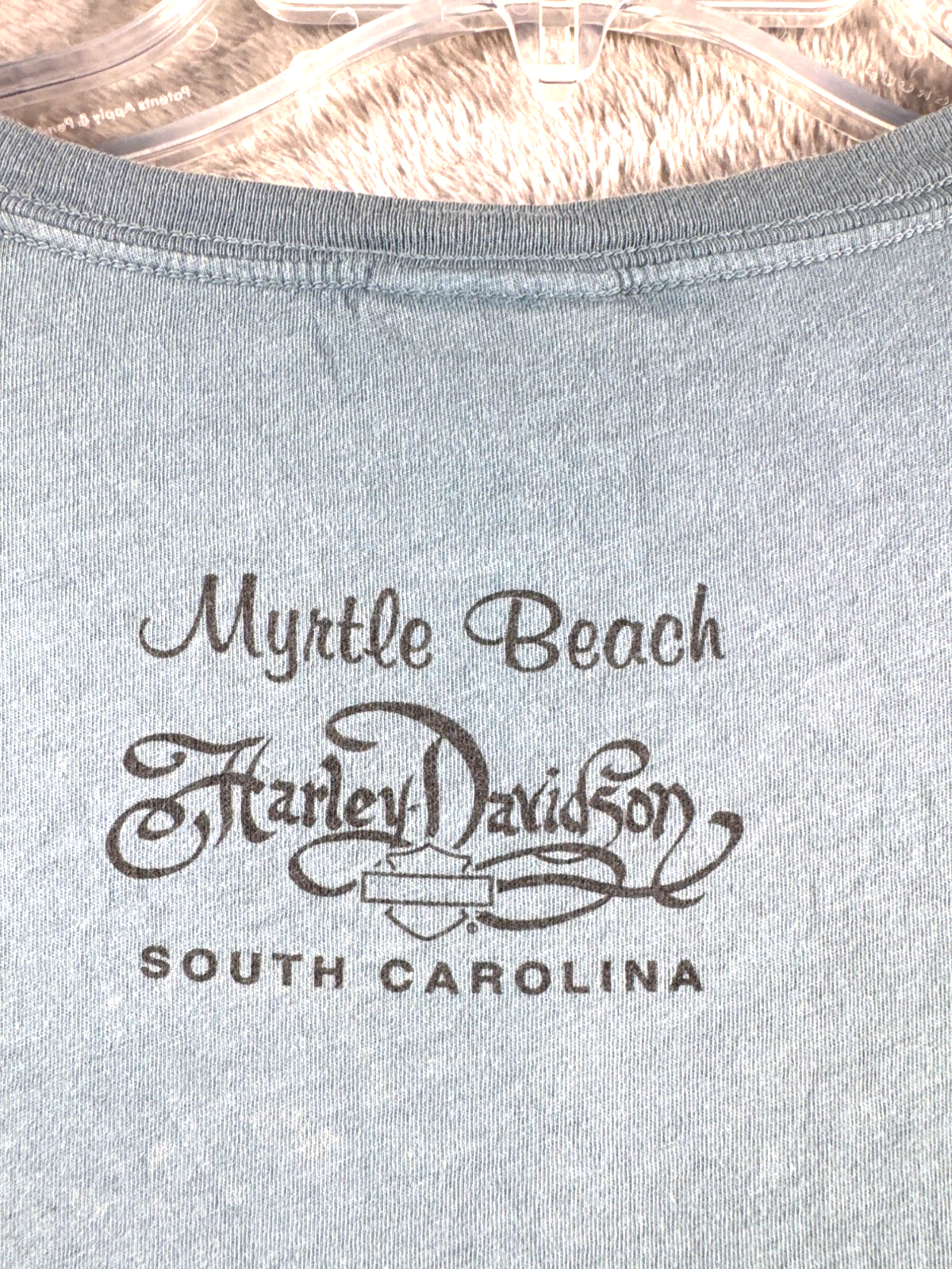 Harley-Davidson Womans T Shirt Myrtle Beach South Carolina Blue Te X-Large Shirt