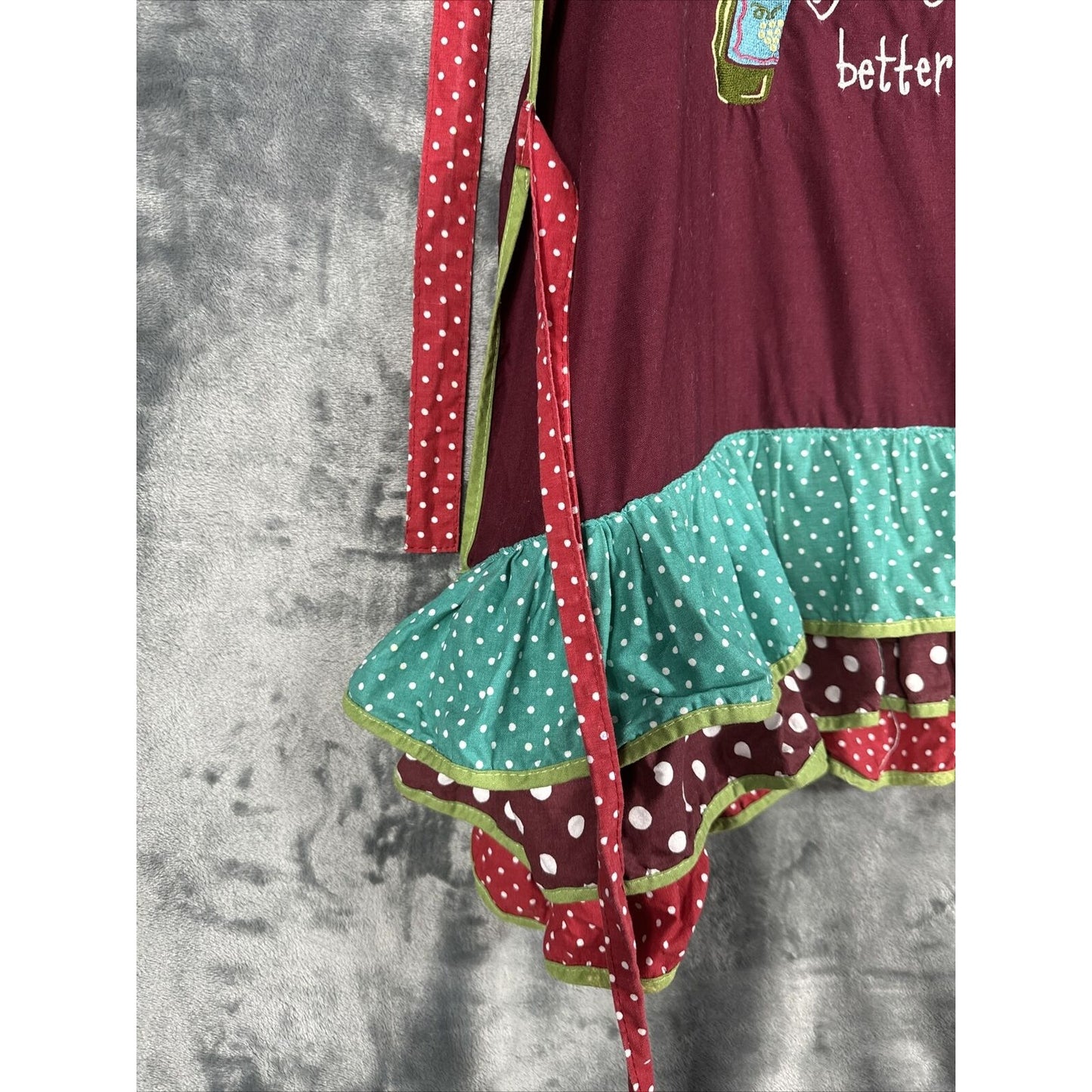 Kay Dee Designs Apron 'Wine a Little... You'll Feel Better' Kitchen Ruffles Wine