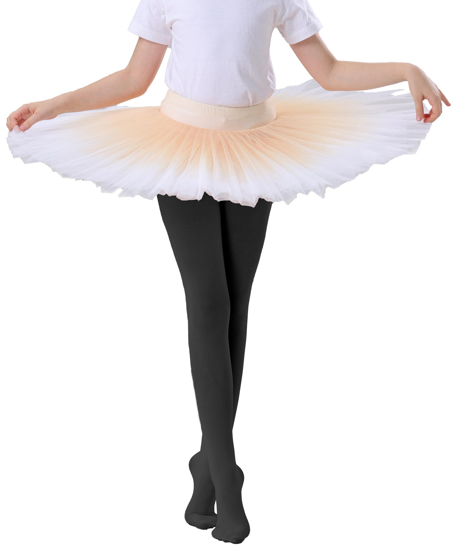 Citystl 3 Pairs Ballet Tights For Girls, Multiple Colors Toddler Ballet Tight, Kids School Dress Cotton(HBF-6/8)