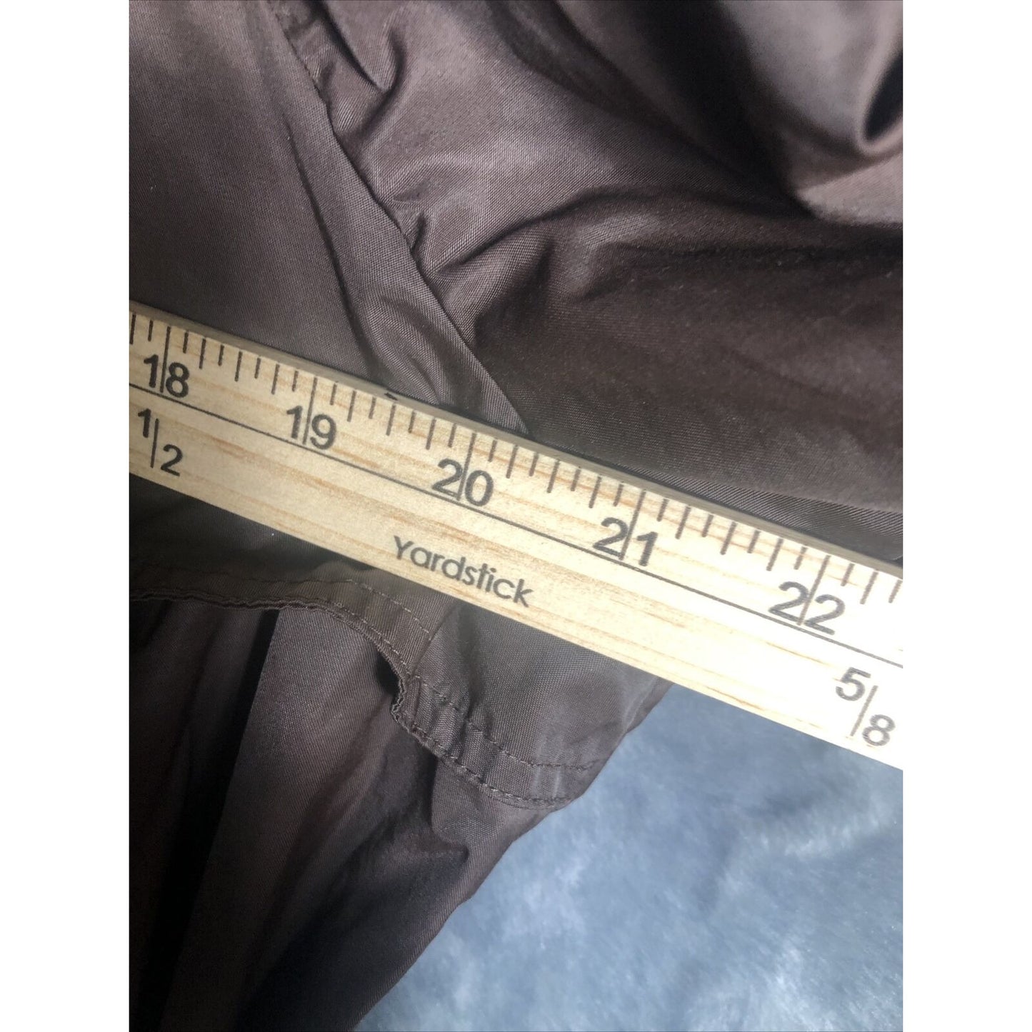 Daisy Fuentes 2 Button Woman’s Belted Wind Breaker Jacket Large Brown