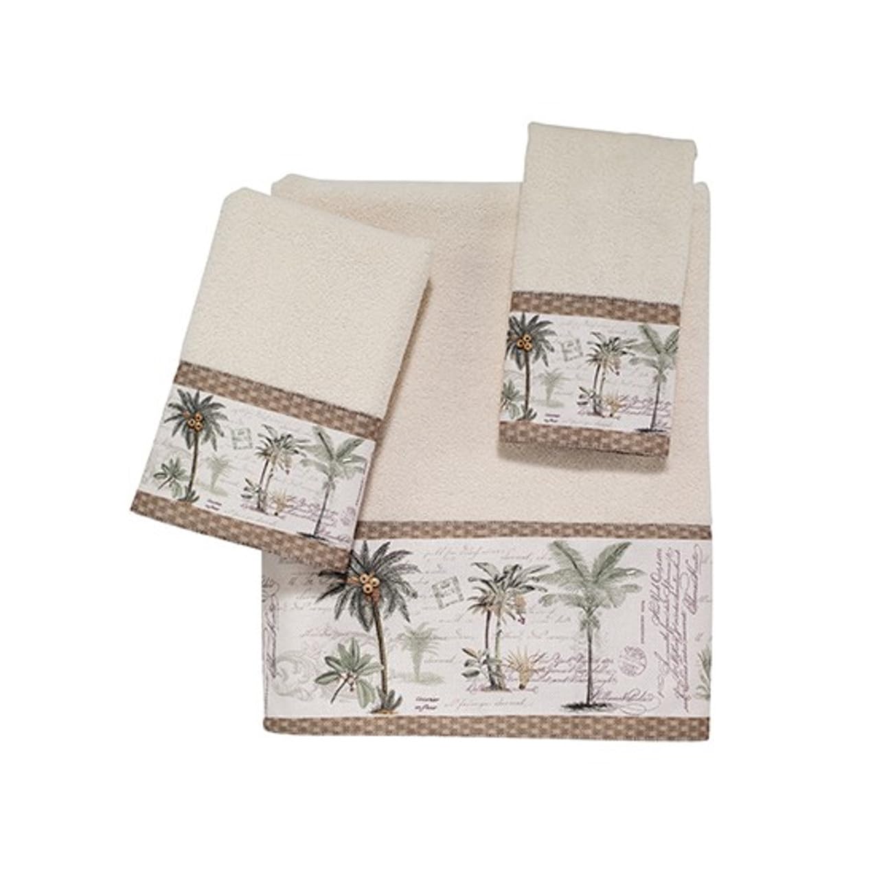 Avanti Linens - Bathroom Accessories Set, Tropical Inspired Shower & Bathroom Decor (Colony Palm Collection)