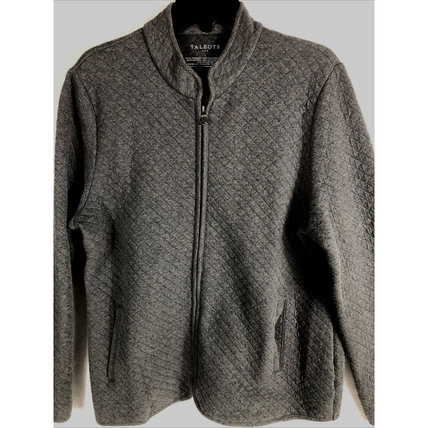 Talberts Woman's Gray Zip Up Sweater Adult Size Large