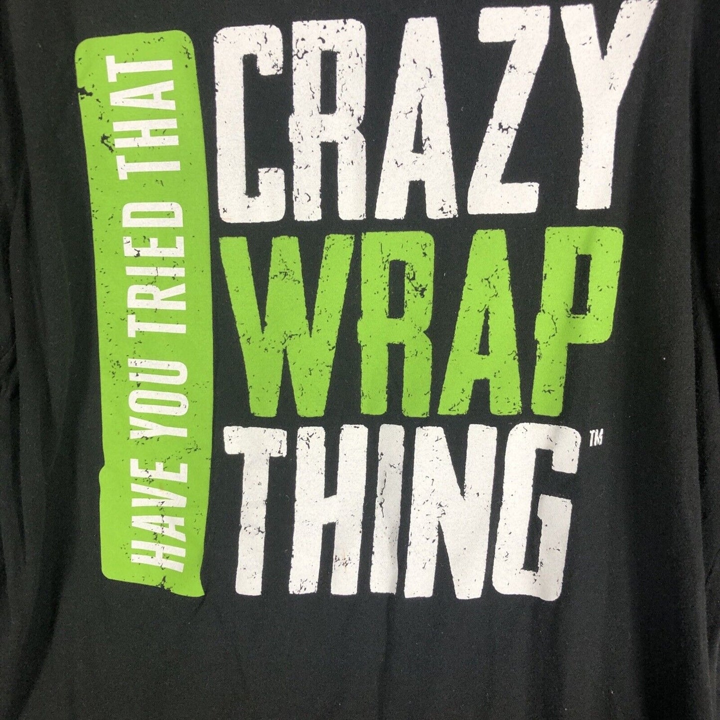 It Works Crazy Wrap Women’s T-Shirt Black Size Large It Works