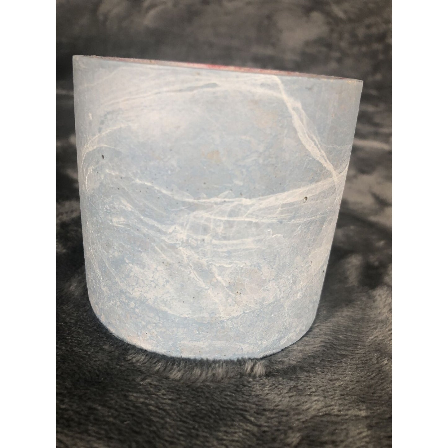 Decorative Candle Hand Poured Vanilla and Cashmere Handmade Concrete Vessel