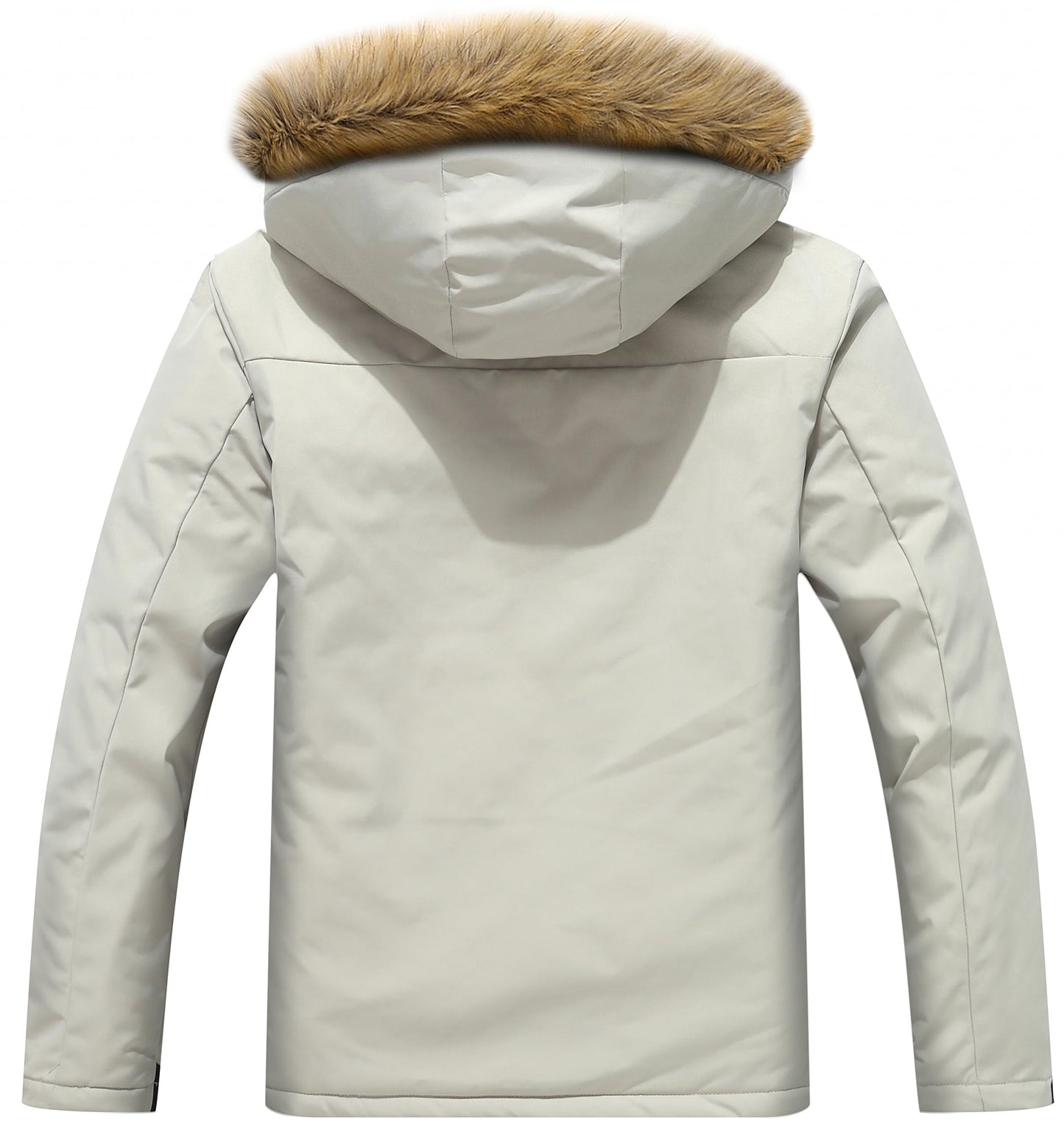 MAOYSSEN Men's Winter Coat Waterproof Warm Ski Snow Jacket Fur Hooded Parka Work Outerwear Raincoat