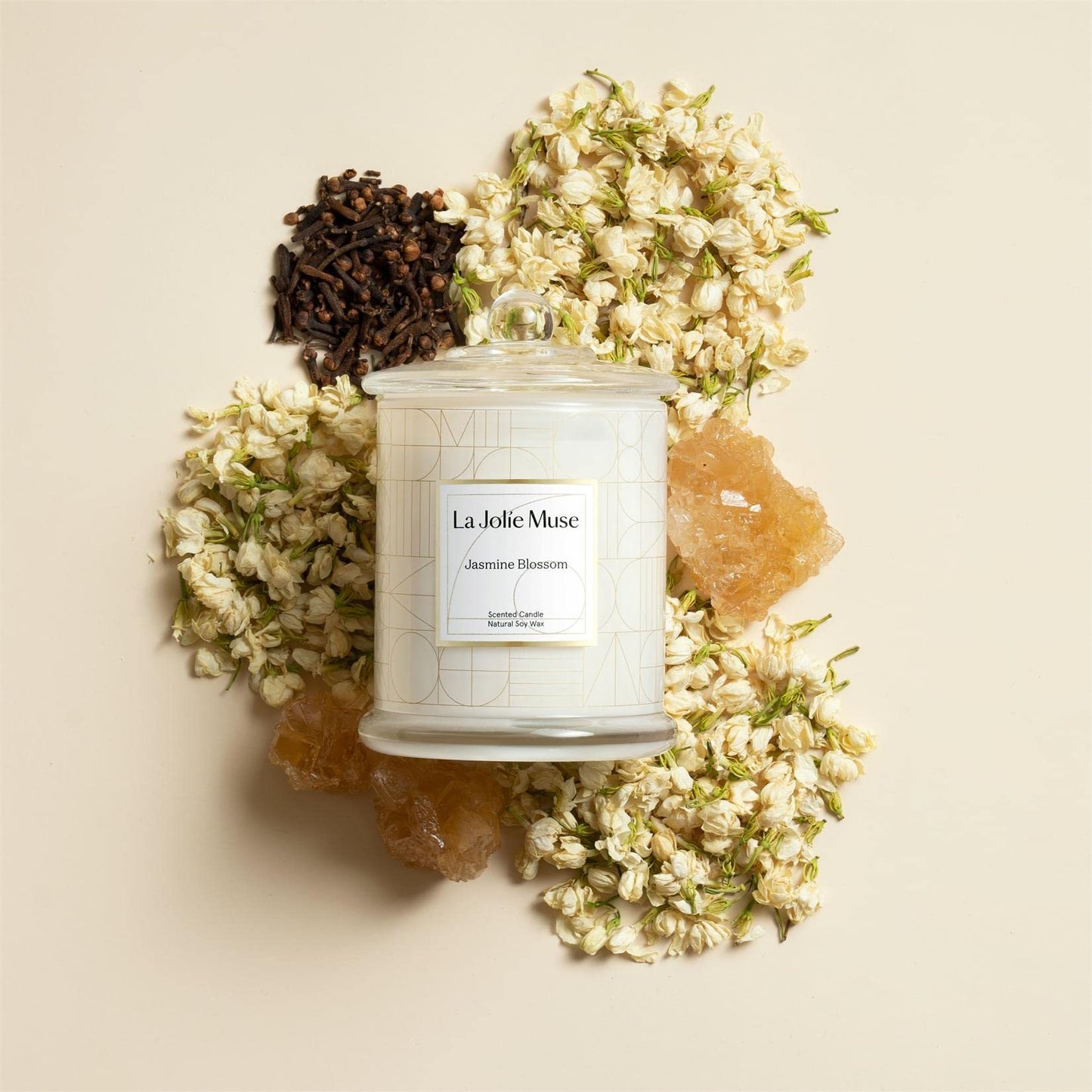 LA JOLIE MUSE Candles Gifts for Women, Candles for Women with Gift Box, Jasmine Scented Candle, Candles for Home Scented, Natural Soy Candles, 70 Hours 10 oz