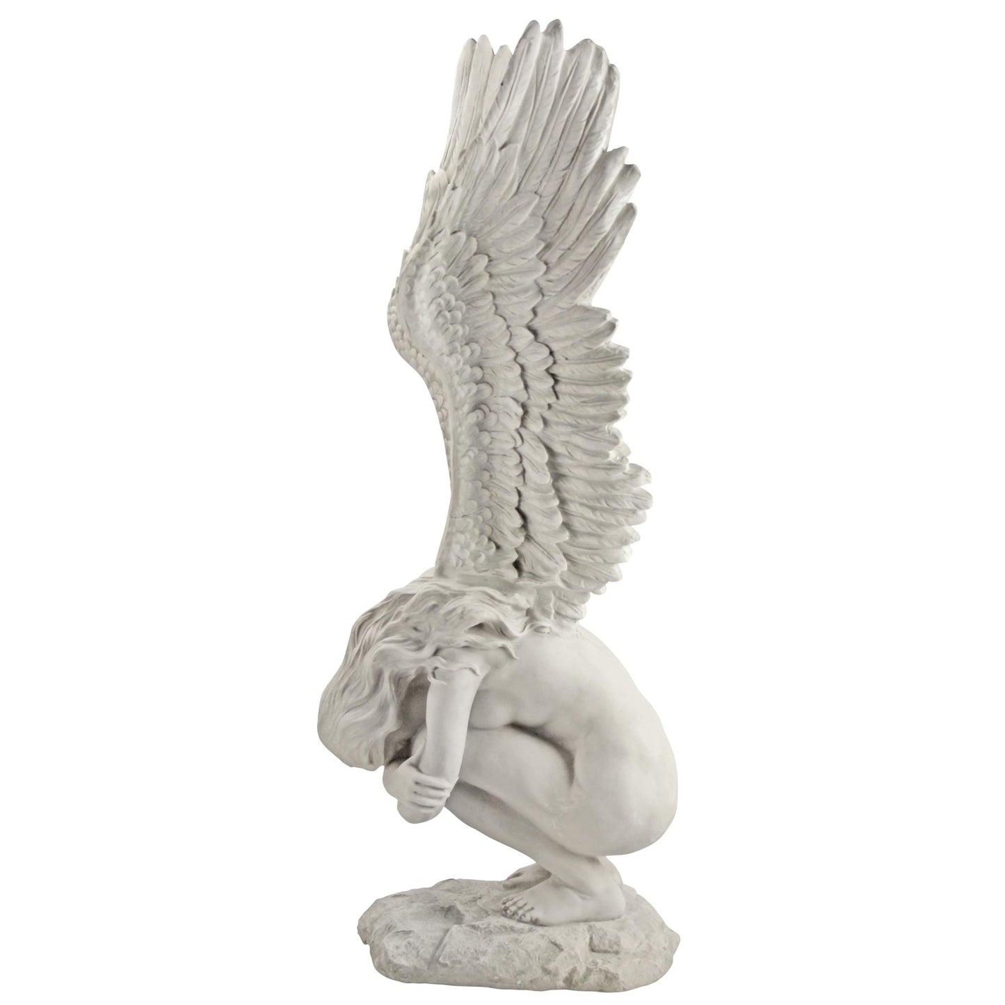Design Toscano NG33660 Remembrance and Redemption Angel Religious Indoor/Outdoor Garden Statue Large, 11 Inches Wide, 13 Inches Deep, 30 Inches Tall, Handcast Polyresin, Antique Stone Finish