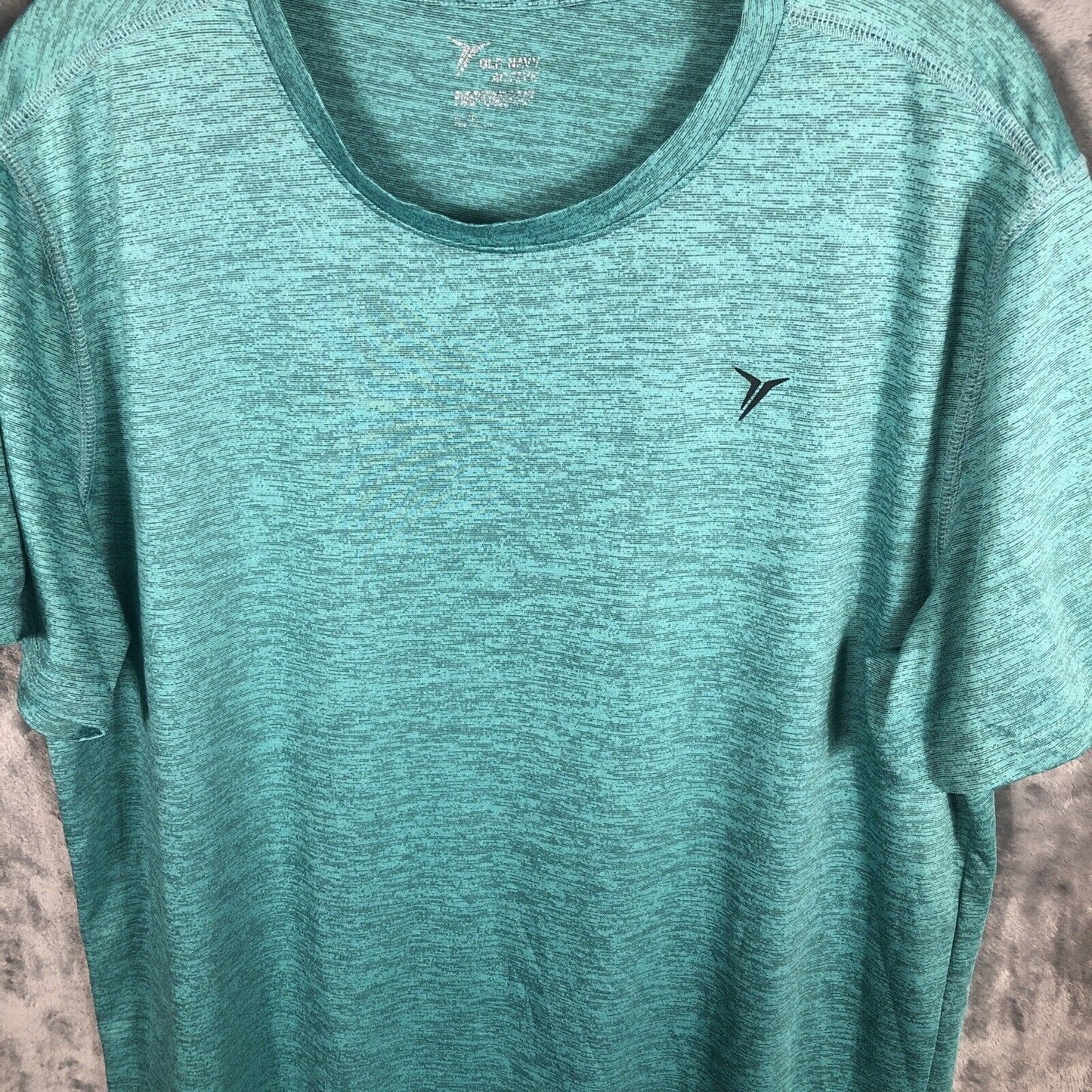 Old Navy Active Mens Green Heather Crew Neck Short Sleeve Activewear T Shirt M
