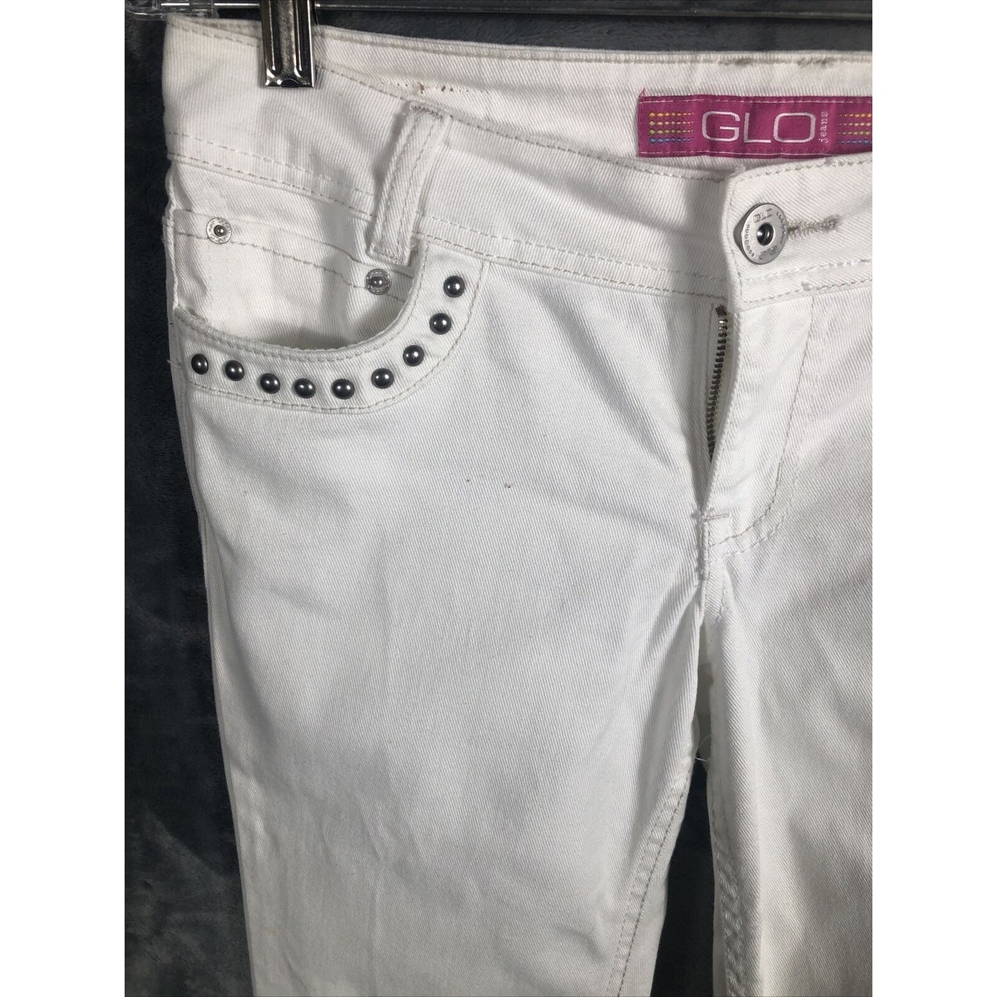 Glo Jeans White Studded Pocket Girls Junior Size 5