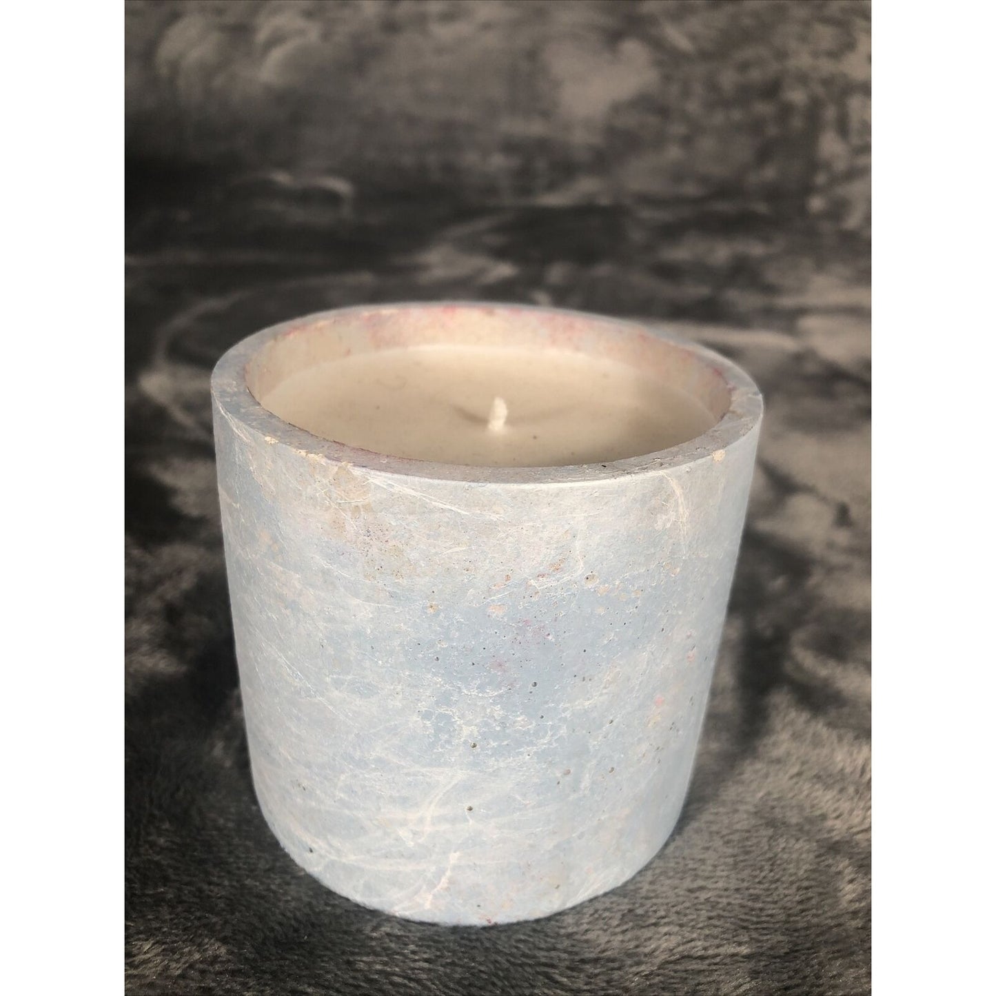 Decorative Candle Hand Poured Vanilla and Cashmere Handmade Concrete Vessel