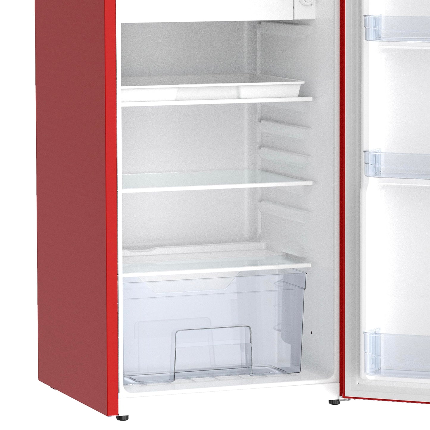 West Bend Retro Mini Fridge for Home Office or Dorm, Manual Defrost and Adjustable Temperature, 3.1 Cu.Ft, Red