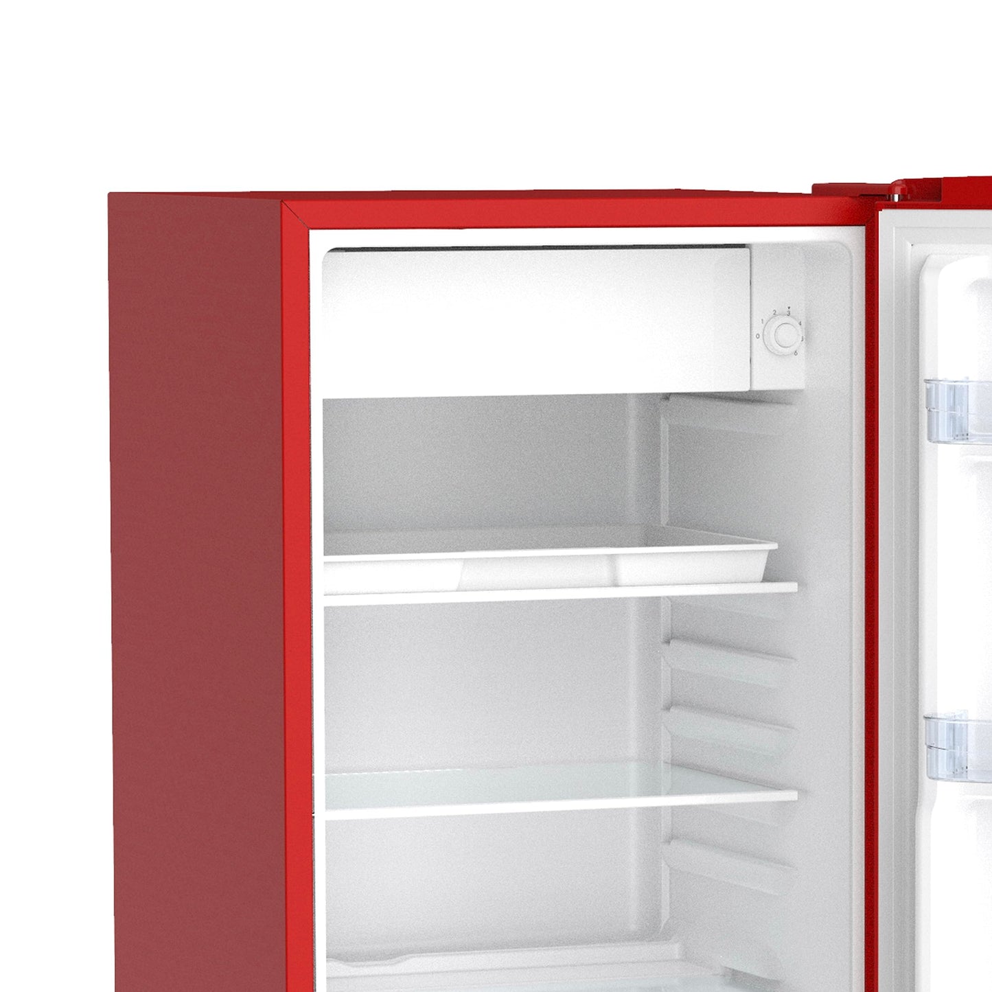 West Bend Retro Mini Fridge for Home Office or Dorm, Manual Defrost and Adjustable Temperature, 3.1 Cu.Ft, Red