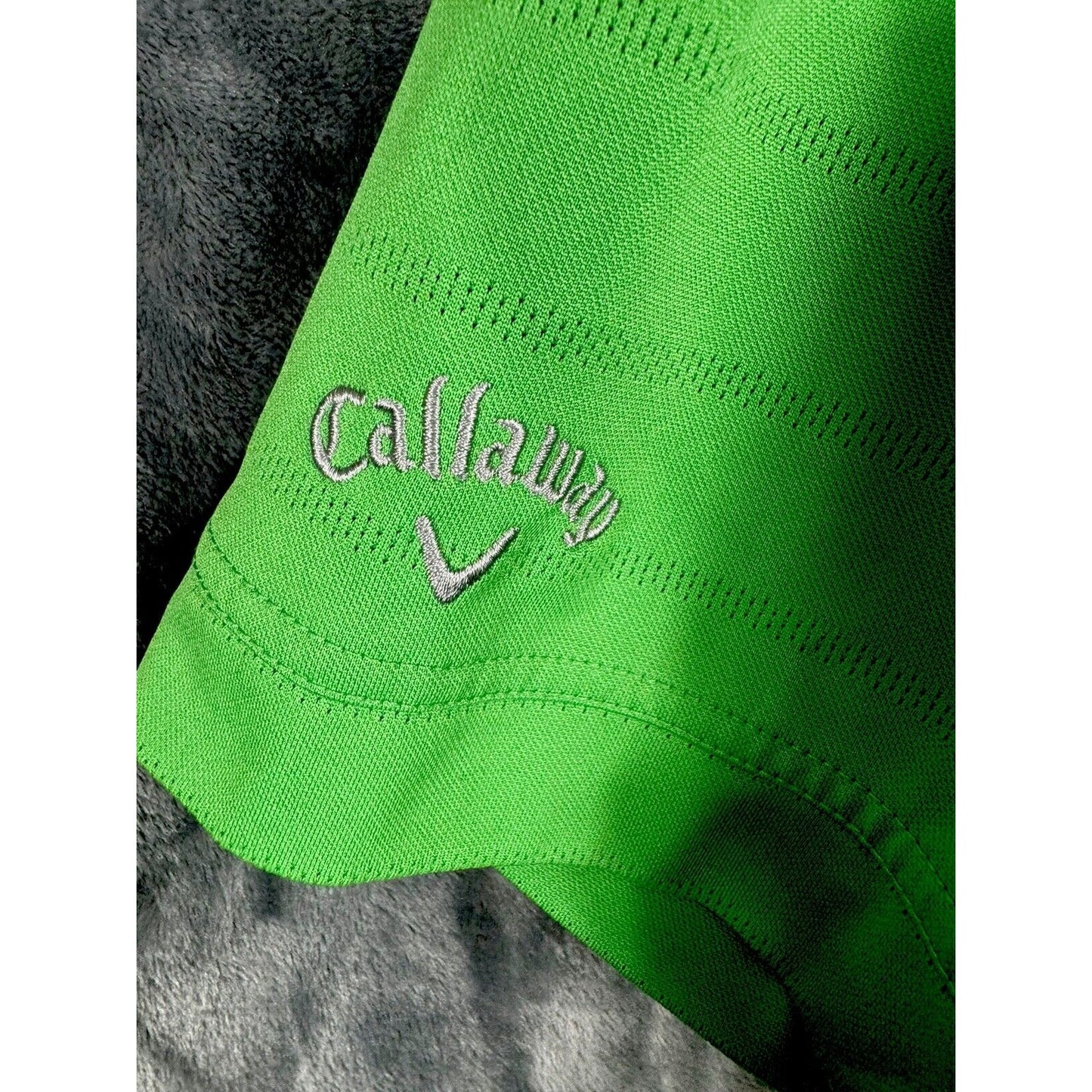 Callaway Opti-DriCooling Vibrant Green Golf Polo Shirt Men Large