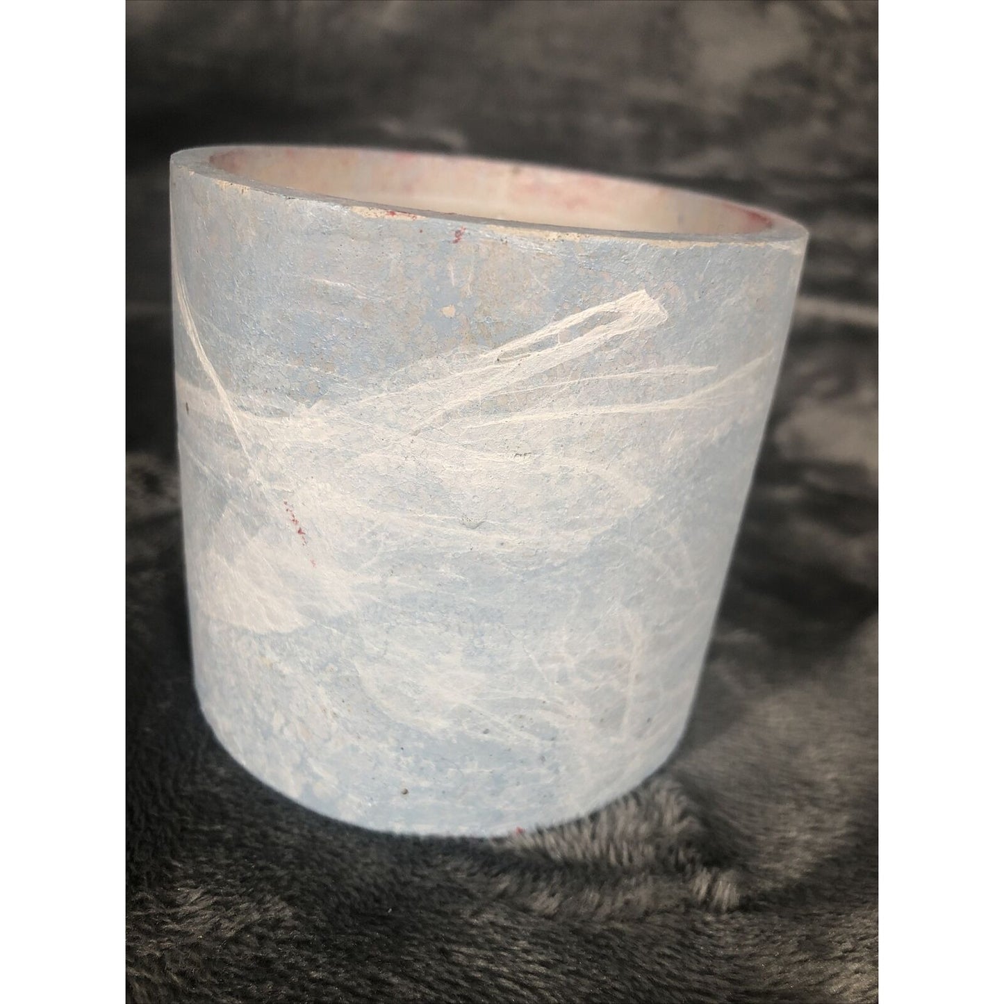 Decorative Candle Hand Poured Vanilla and Cashmere Handmade Concrete Vessel