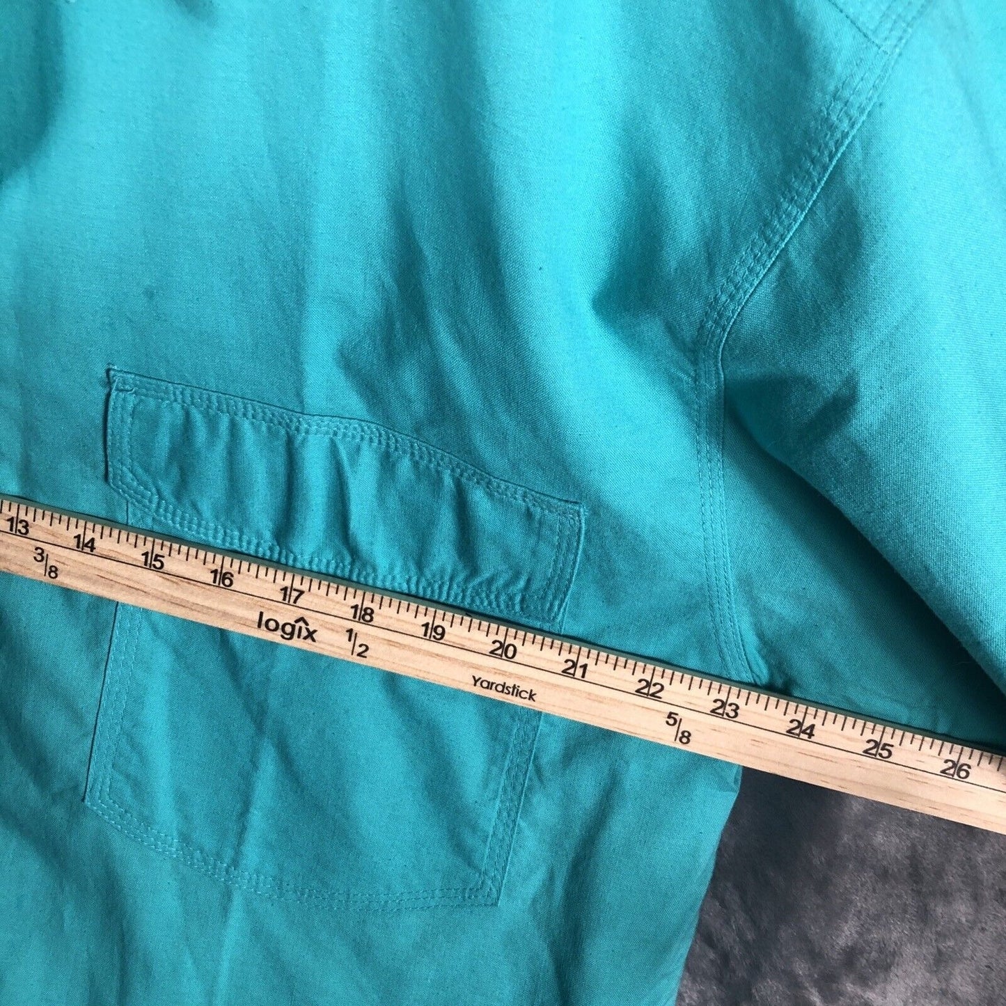 Introspect Men’s Shirt Button Up Large X Tall Marine Color Fishing Shirt