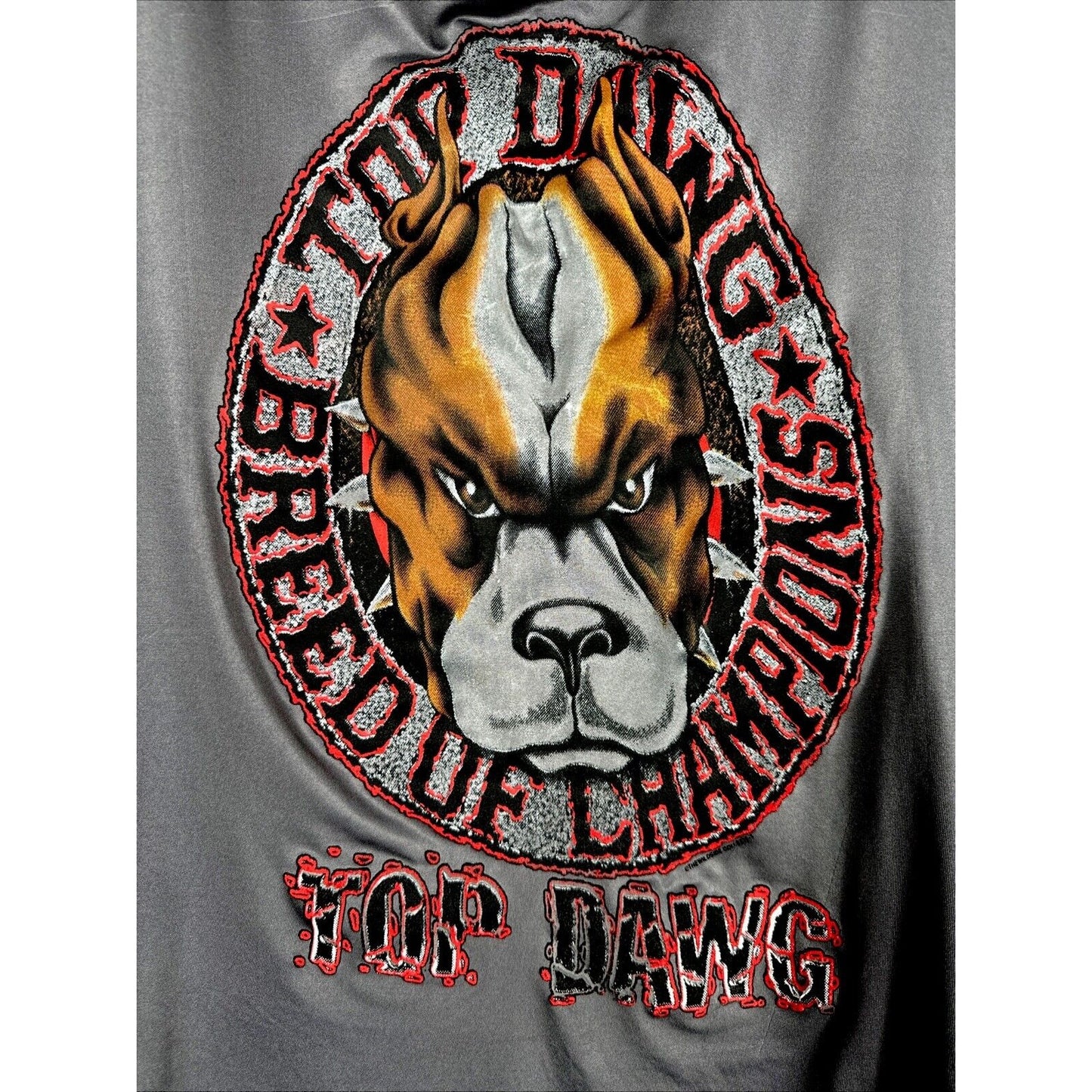 Glidden Unisex T-shirt Pit Bull Top Dawg Breed of Champions Shirt Adult X Large
