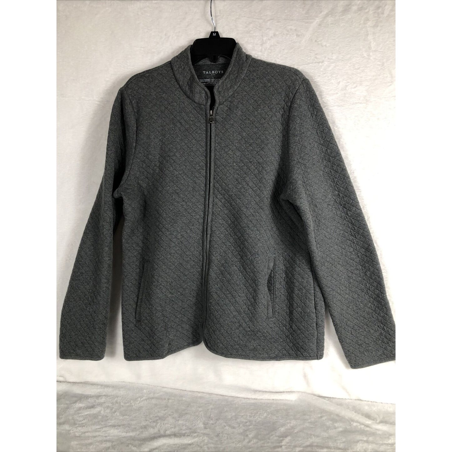 Talberts Woman's Gray Zip Up Sweater Adult Size Large