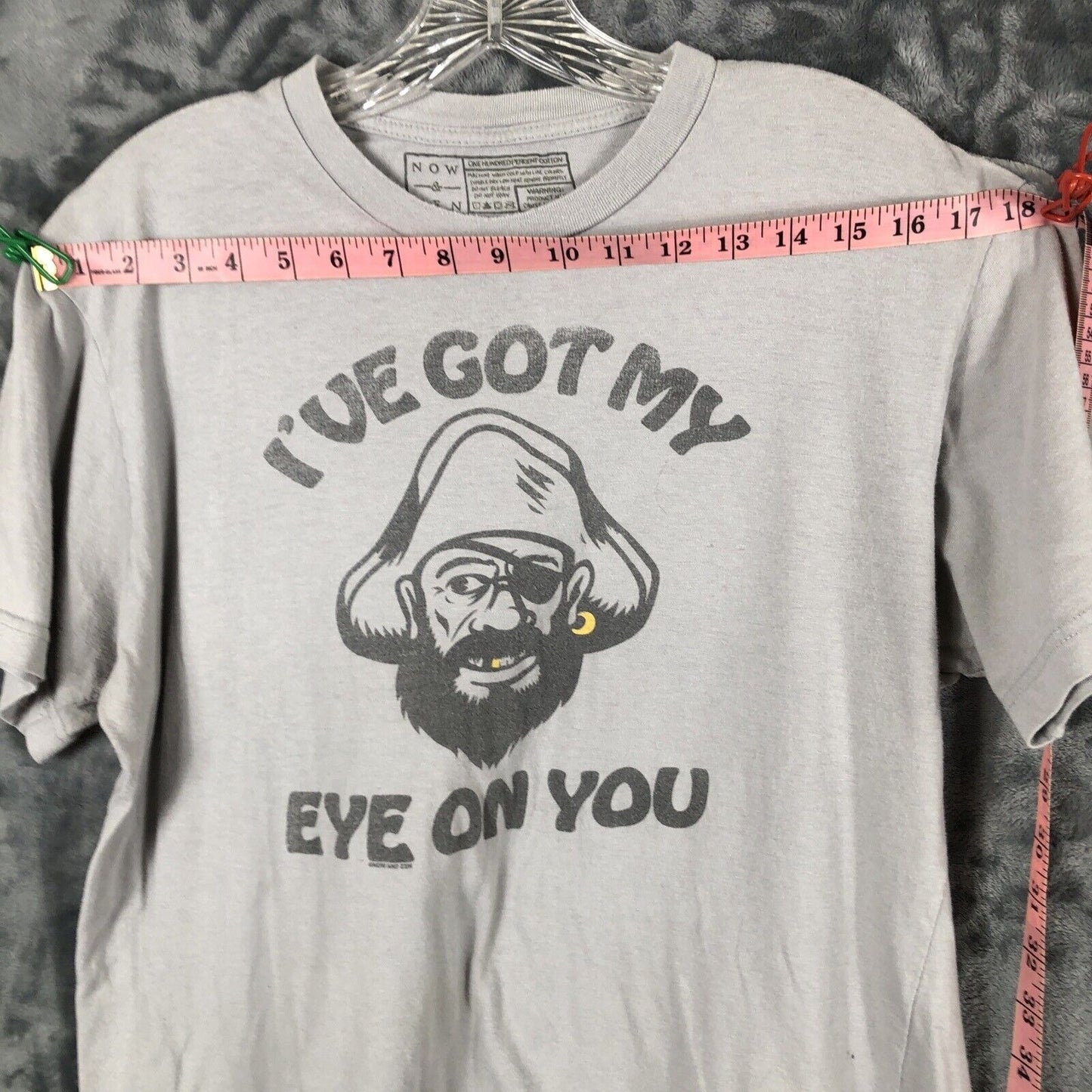 Now Zen Pirate Shirt Mens Unisex I've Got My Eye On You T Shirt Size Large
