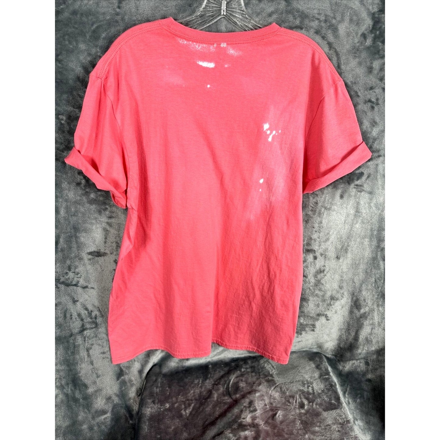 Women’s T-shirt Cozy Vibes Bleached Pink Soft & Comfy Size Adult Large