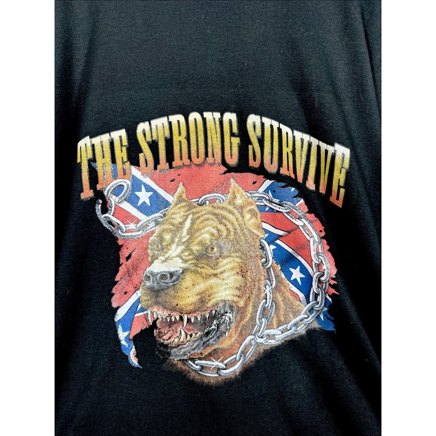 Glidden Men’s Dry Blend T-Shirt “The Strong Survive” Pit Bull American Shirt XXL
