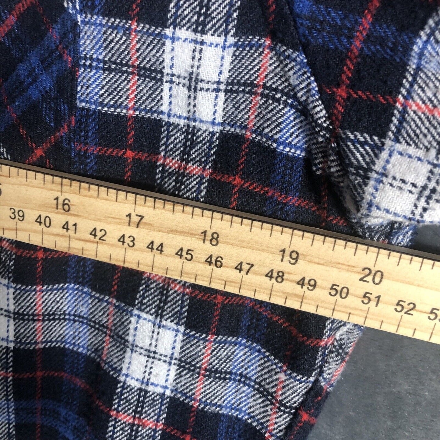 Jachs New York Flannel Shirt Men’s Blue Plaid Longsleeve Size Adult Medium