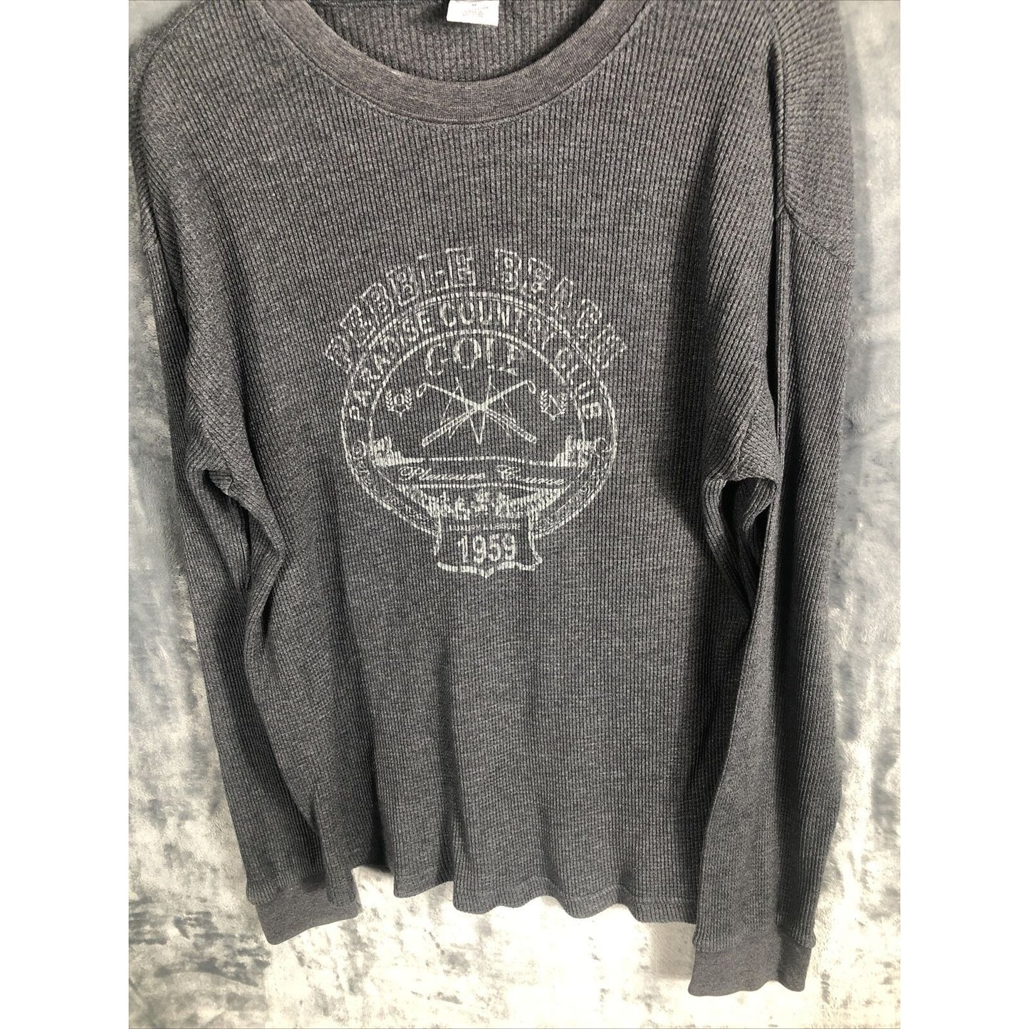 Pebble Beach Paradice Golf Club Course Gray Shirt Long-sleeve Men’s SZ Medium