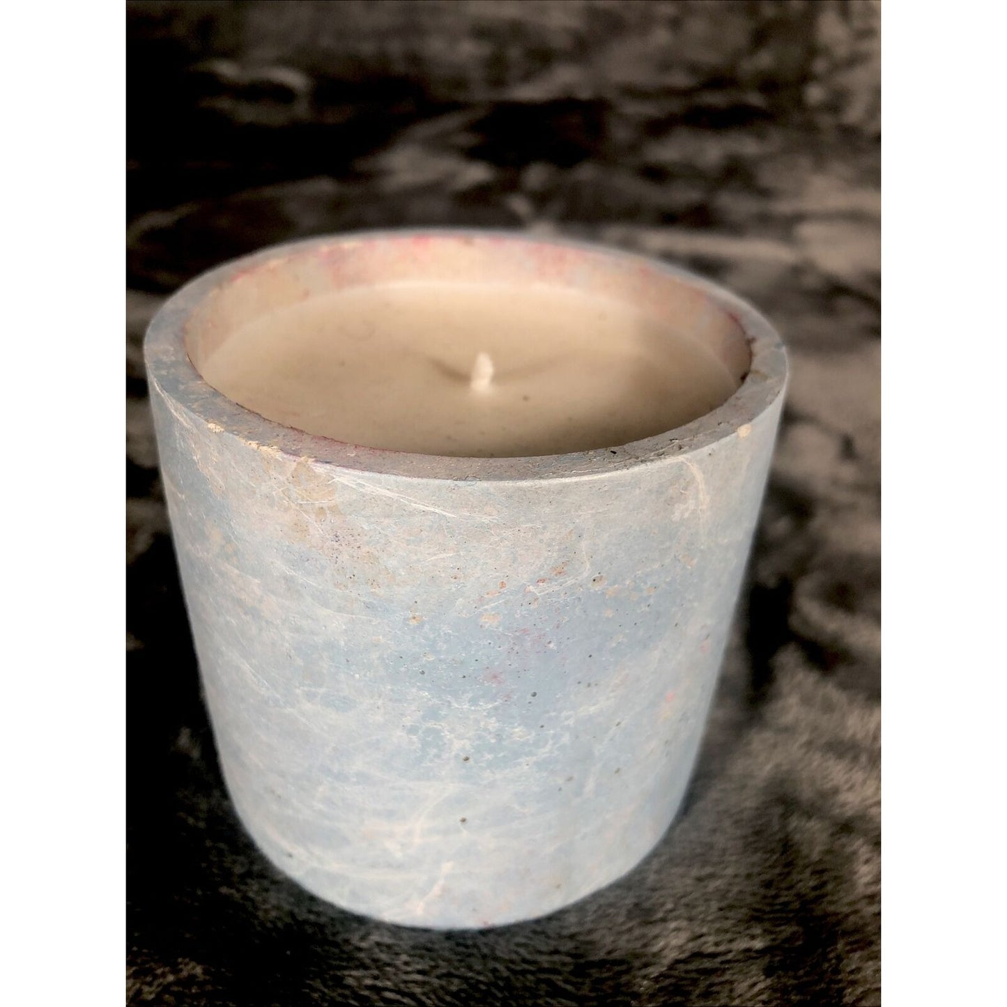 Decorative Candle Hand Poured Vanilla and Cashmere Handmade Concrete Vessel