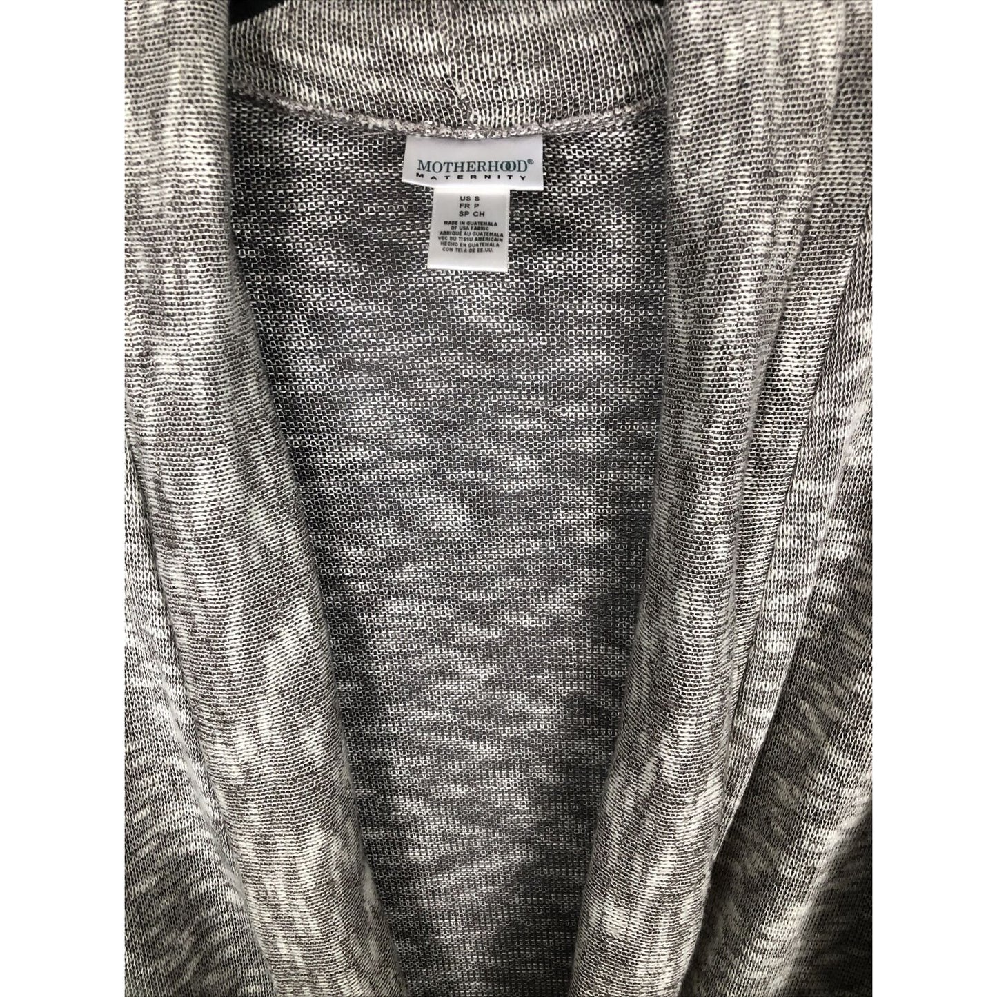 Motherhood Maternity Sweater Open Front Size Small Pockets Long Sleeves