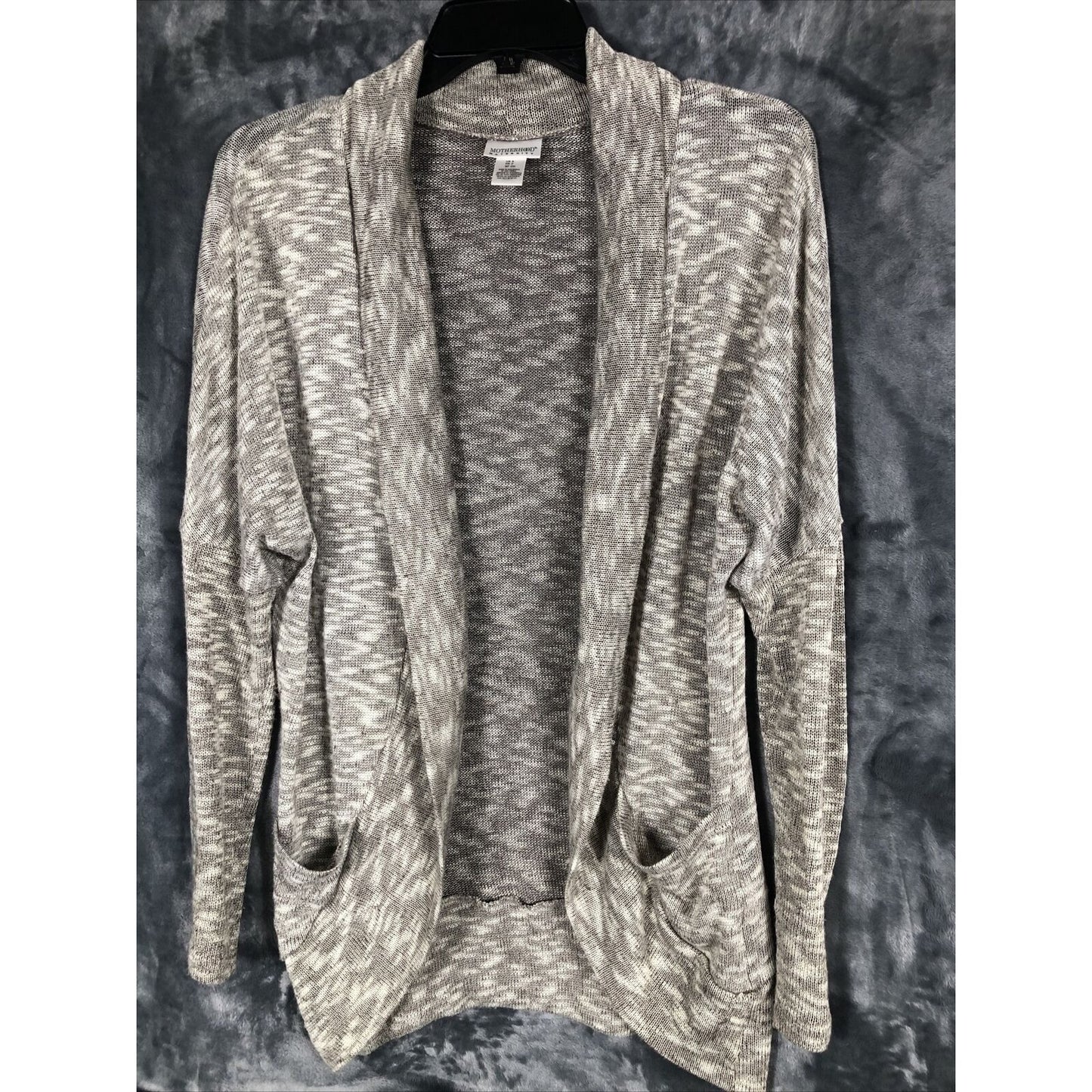 Motherhood Maternity Sweater Open Front Size Small Pockets Long Sleeves