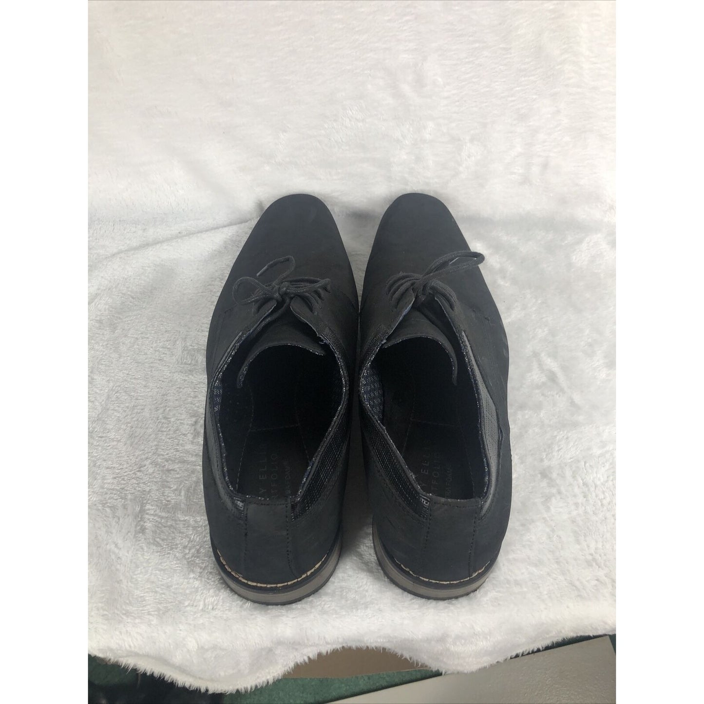 Perry Ellis Shoes Men's Portfolio Ultra Foam Black Dress Shoes Sz 13