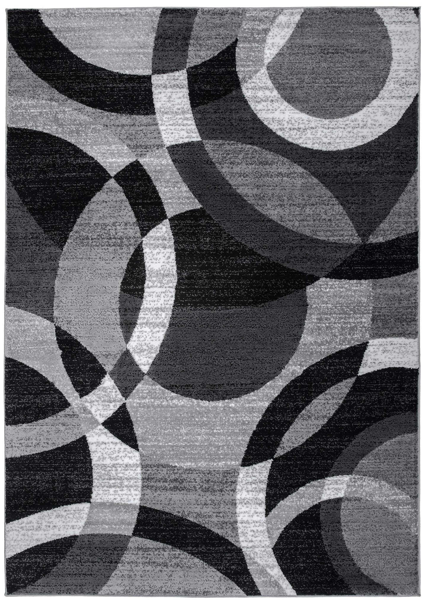 Rugshop Contemporary Abstract Circles Perfect for high Traffic Areas of Your Living Room,Bedroom,Home Office,Kitchen Area Rug 7'10" x 10'2" Gray
