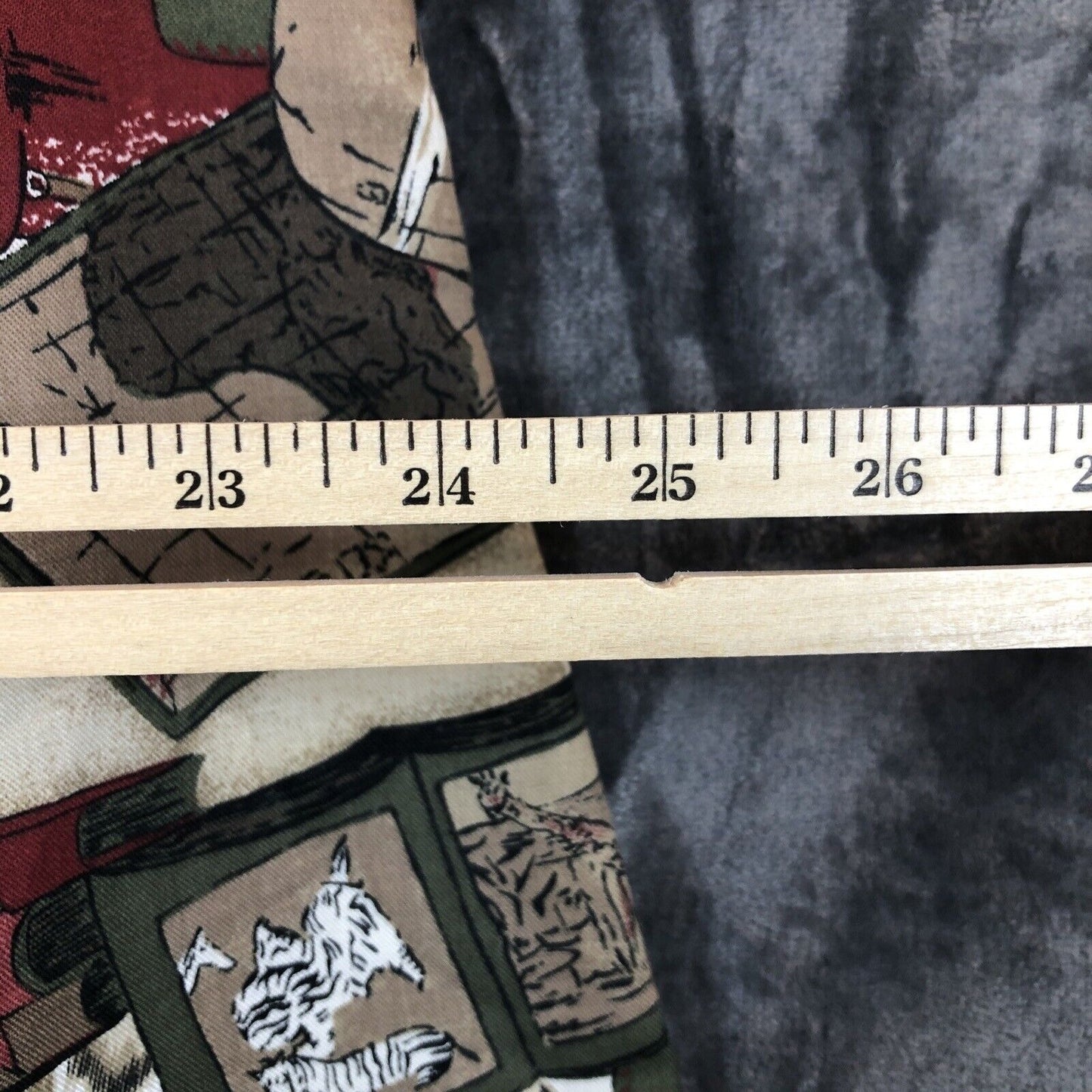Alfred Dunner Skirt Womans Safari-Themed A-Line With Elastic Waist & Map Print