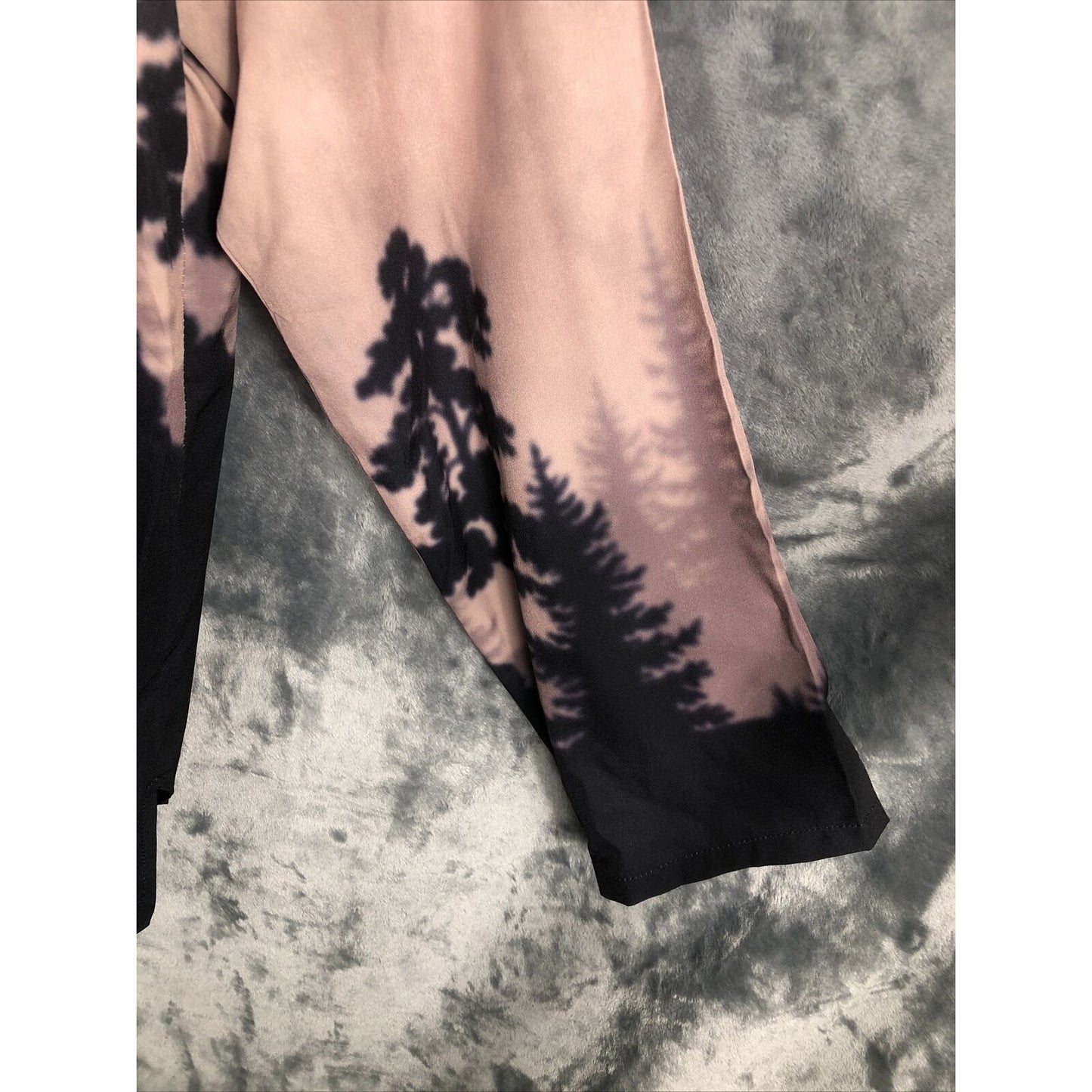 Noracora Womens Long Sleeve Button-Up Shirt With Forest Print