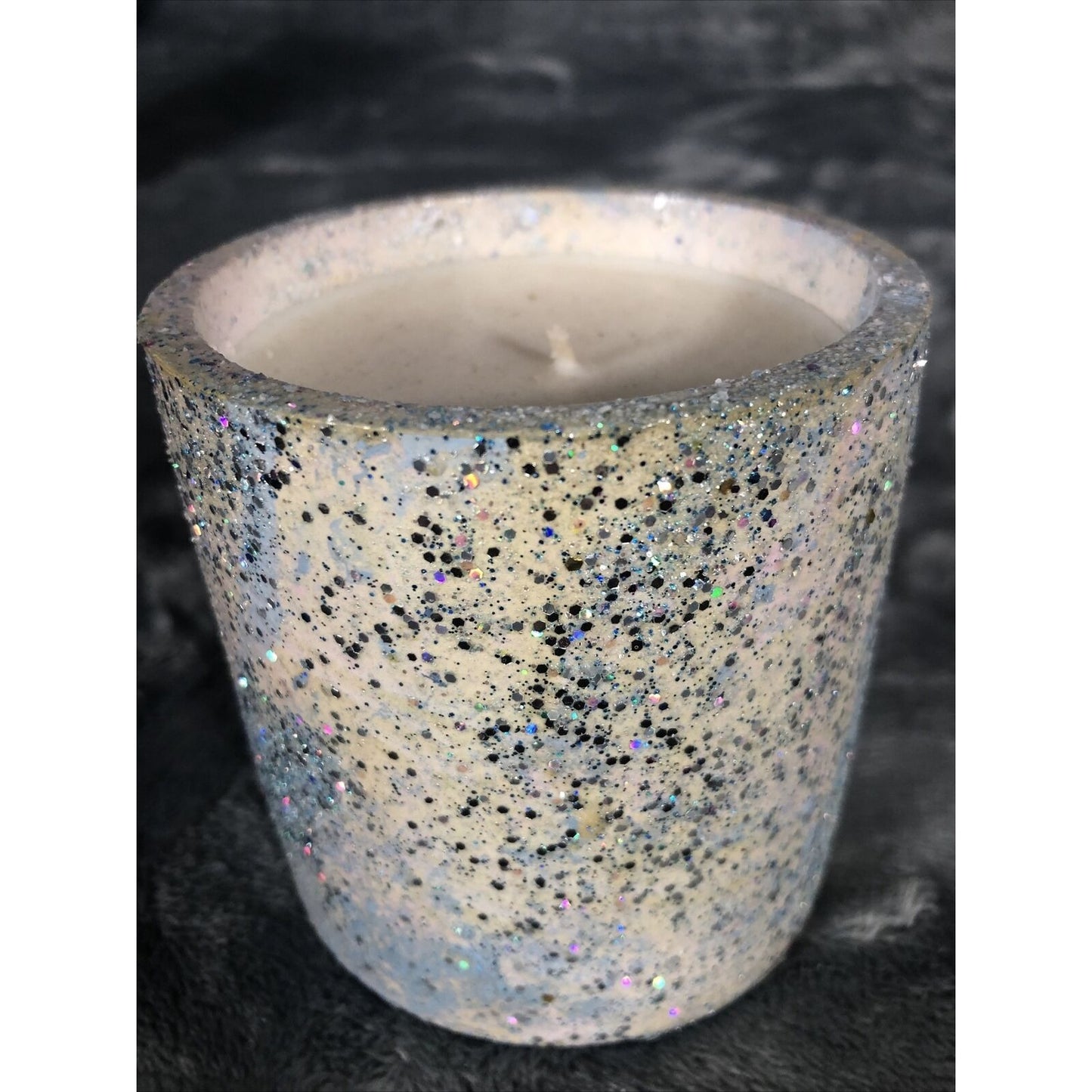 Hand Poured Candle Vanilla And Cashmere Handmade Concrete Vessel