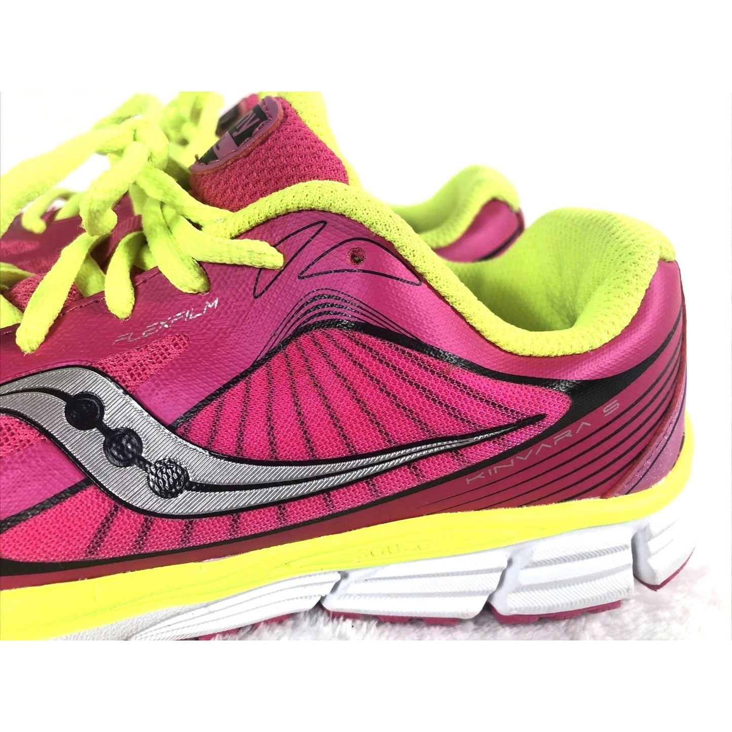 SAUCONY Girls Shoes Natural Series Pink Yellow Sneakers Size 4 1/2