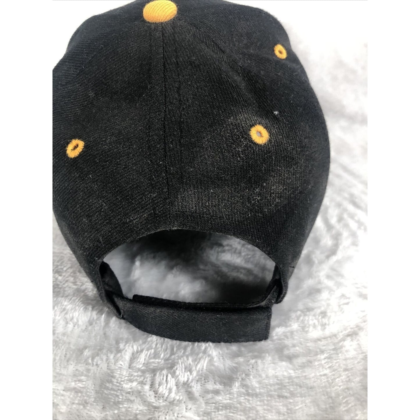Pittsburgh Steelers Mens Strapback Hat Black And Yellow Adjustable Back