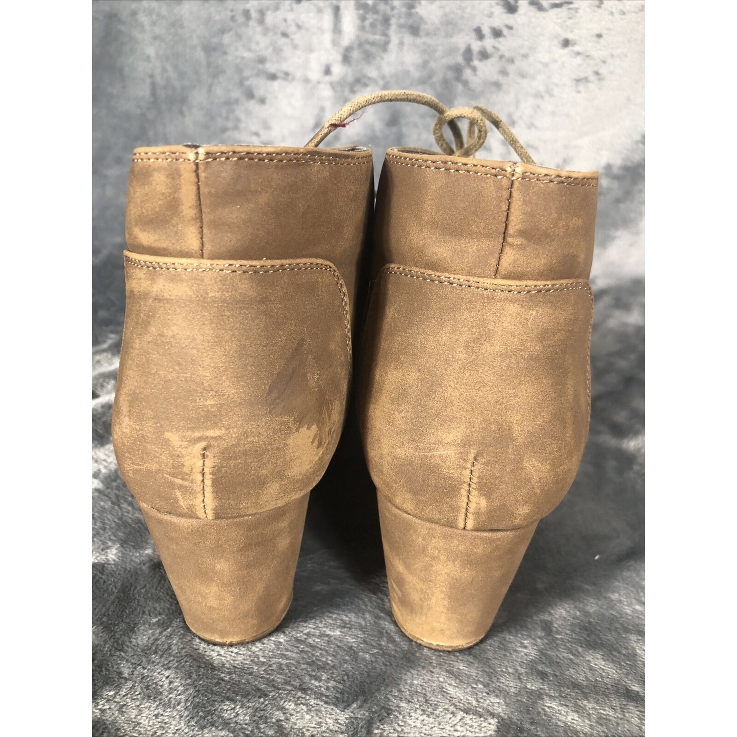 Natural Reflections Wedge Shoe Women’s Brown Lace Boot Size 8 1/2